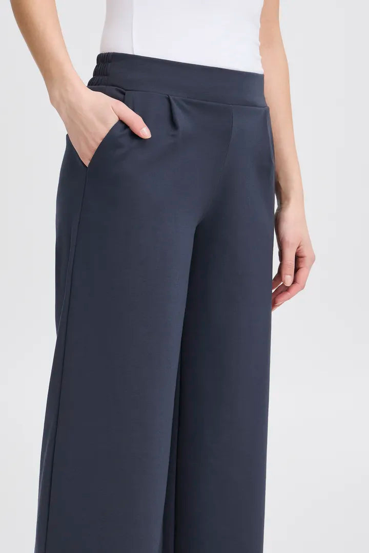 Kate Cropped Wide Leg Pants - High Waisted Casual Trousers for Women | Comfortable & Stylish Lounge Pants | Perfect for Work, Travel & Everyday Wear