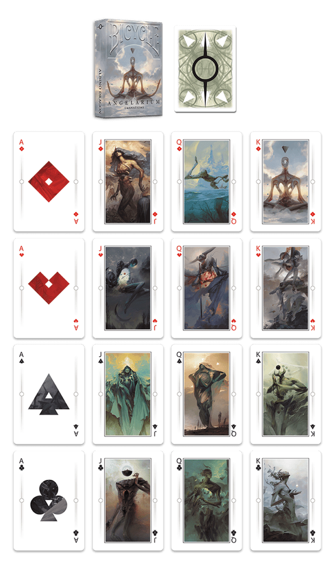Bicycle Angelarium Emanations Tarot Deck - 78-Card Mystical Divination Set for Spiritual Guidance & Fortune Telling | Perfect for Tarot Readers, Collectors, and Meditation Practitioners