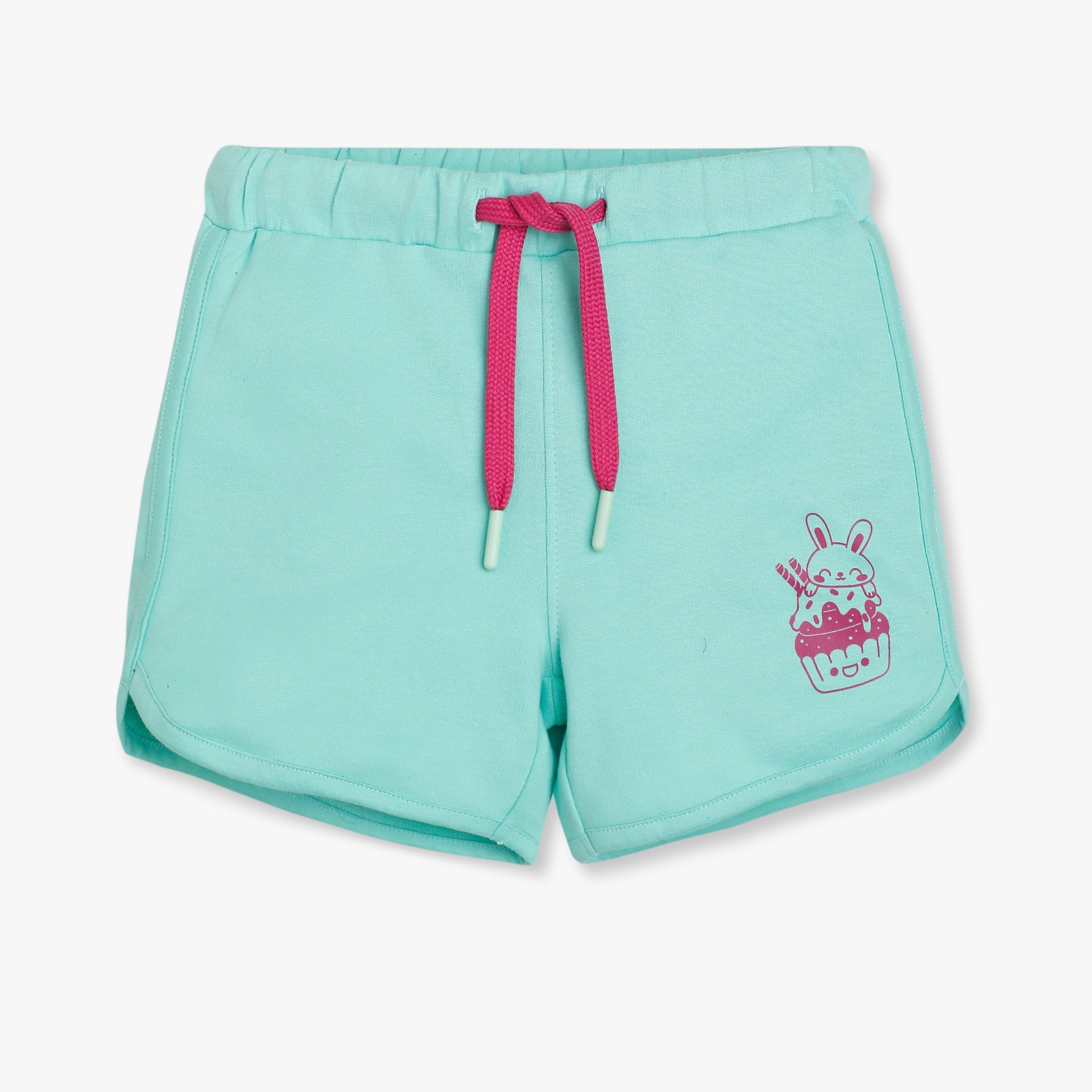 Girls Regular Fit Solid Mid Rise Shorts - Comfortable Cotton Summer Shorts for Kids | Perfect for Playtime, School & Outdoor Activities
