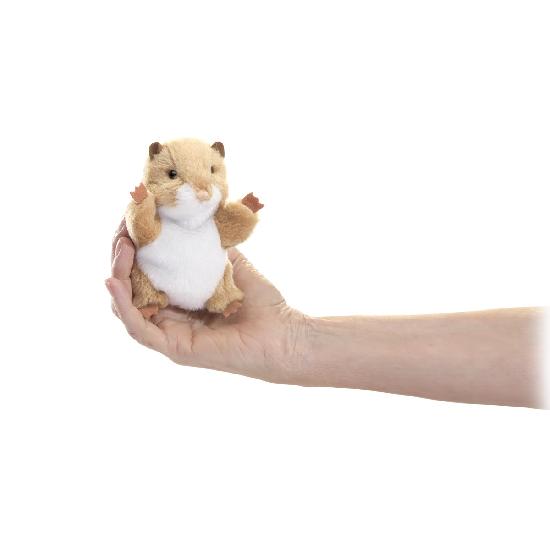 Folkmanis Mini Hamster Finger Puppet - Adorable Hand Puppet for Kids Storytelling & Interactive Play | Perfect for Classroom, Birthday Parties & Imaginative Play