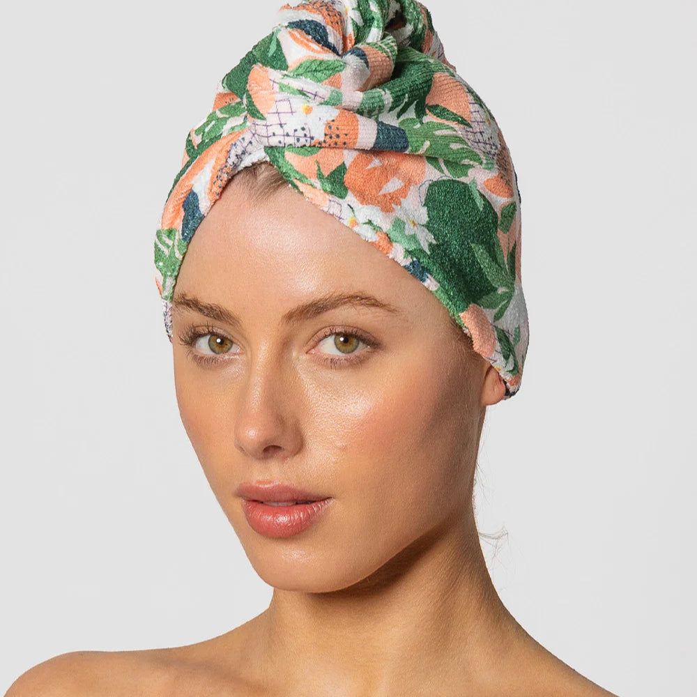 Riva Hair Towel Wrap - Microfiber Hair Turban for Women & Men - Soft & Absorbent Quick Dry Hair Towel for Curly, Long, Wet Hair - Perfect for Shower, Salon, Gym & Travel