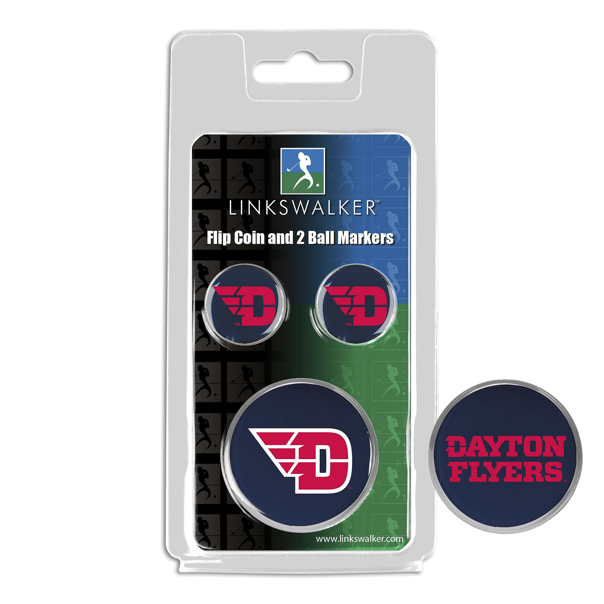 LinksWalker Flip Decision Challenge Coin Set with 2 Golf Ball Markers - Perfect Golf Gift for Men, Tournament Prizes & Player Accessories | Ideal for Golf Games, Collectors & Special Occasions