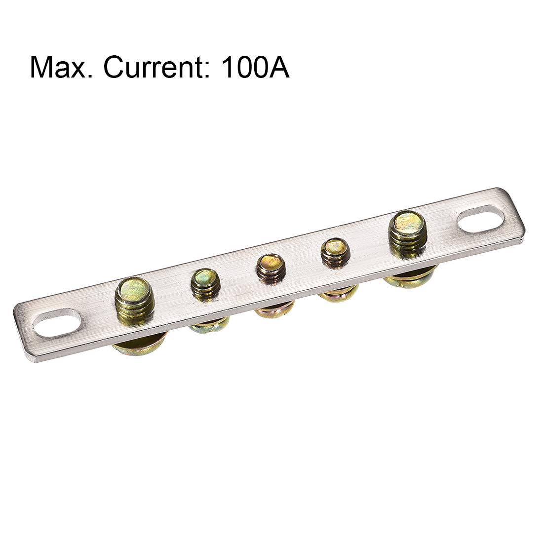 uxcell 5-Position Terminal Block Connector Bar - Straight Electric Barrier Strip with Ground Wire for Electrical Wiring & DIY Projects | Perfect for Home, Industrial & Automotive Applications