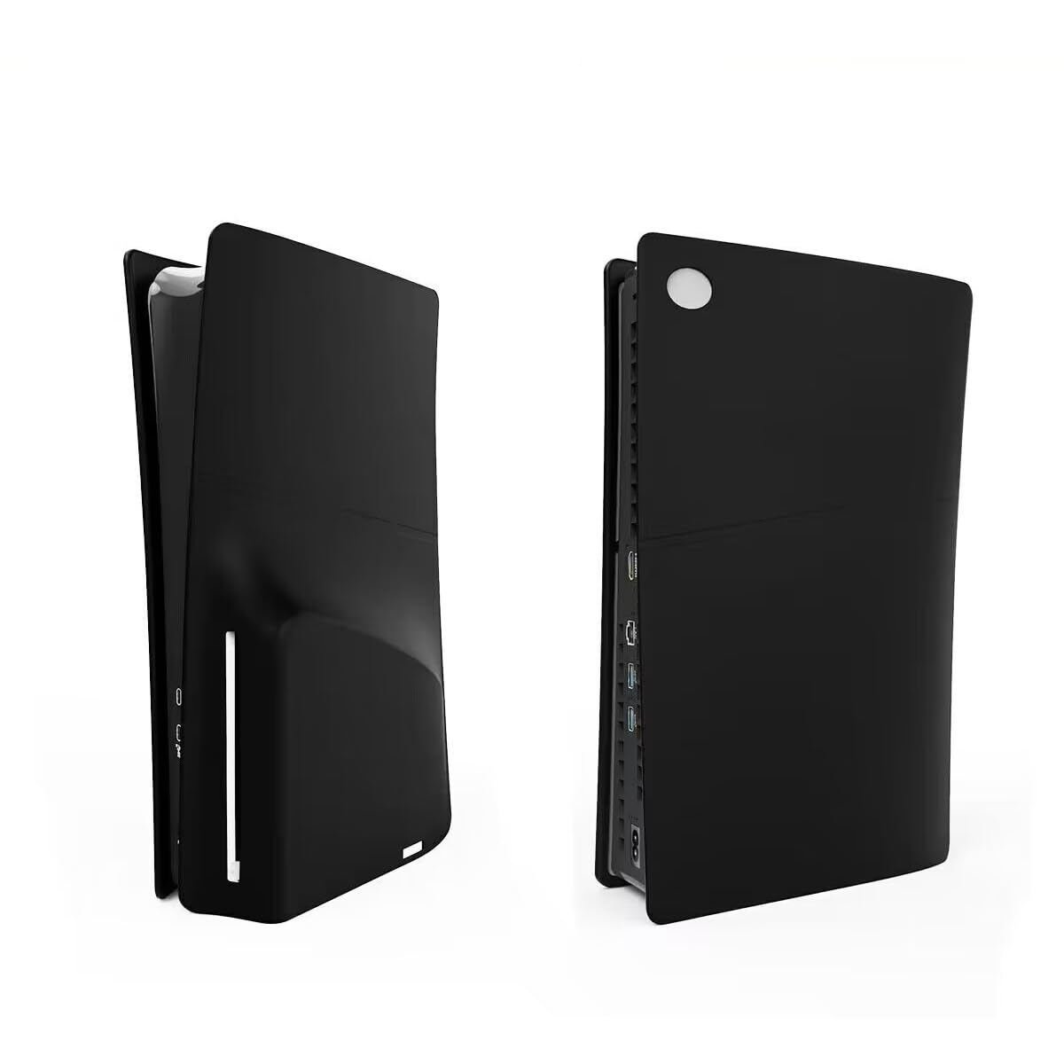 PS5 Slim Faceplate Cover - Shockproof Silicone Protective Shell for PS5 Slim Disc Edition - Durable Replacement Case for Gaming Protection & Customization - Perfect for Enhanced Grip and Console Safety During Intense Gaming Sessions