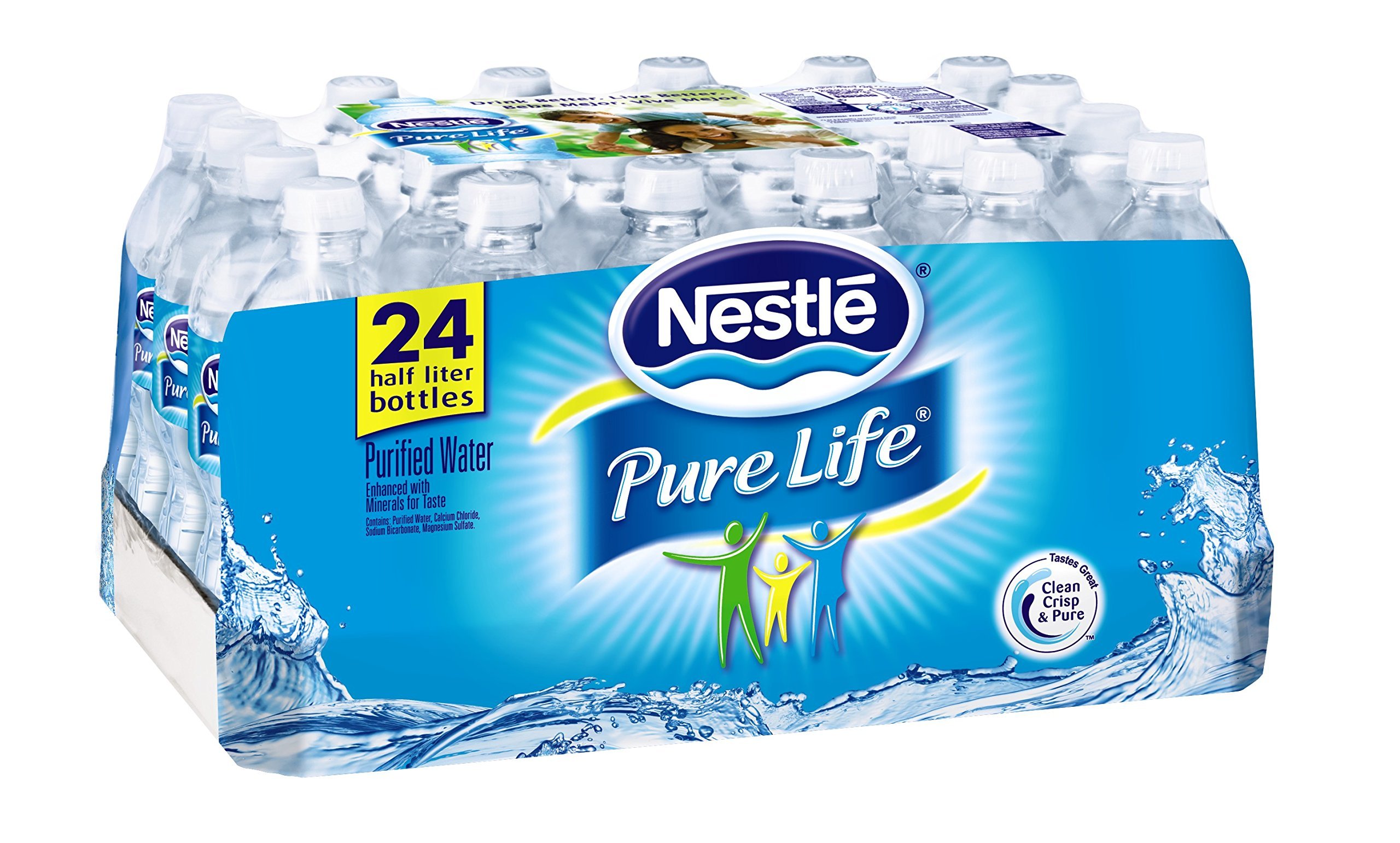 Pure Life Purified Water Bottles - 24 Pack of 16.9oz Plastic Bottles | BPA-Free, Hydration for Home, Office & Gym | Bulk Drinking Water for Emergency, Parties & Daily Use