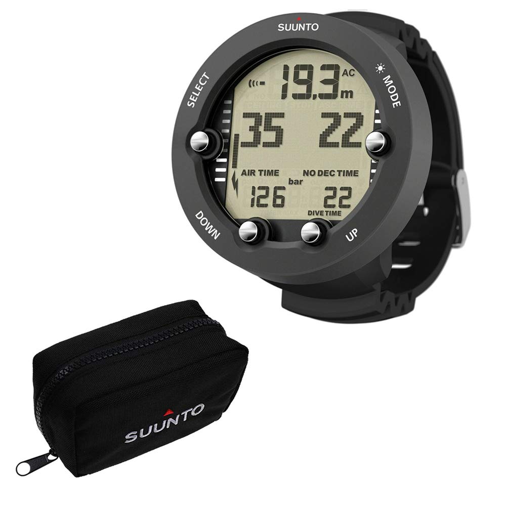 Suunto Vyper Novo Graphite Dive Computer with Soft Bag - Wrist Mounted Scuba Diving Gear for Professional & Recreational Divers - Perfect for Deep Sea Exploration, Coral Reef Diving & Underwater Adventures
