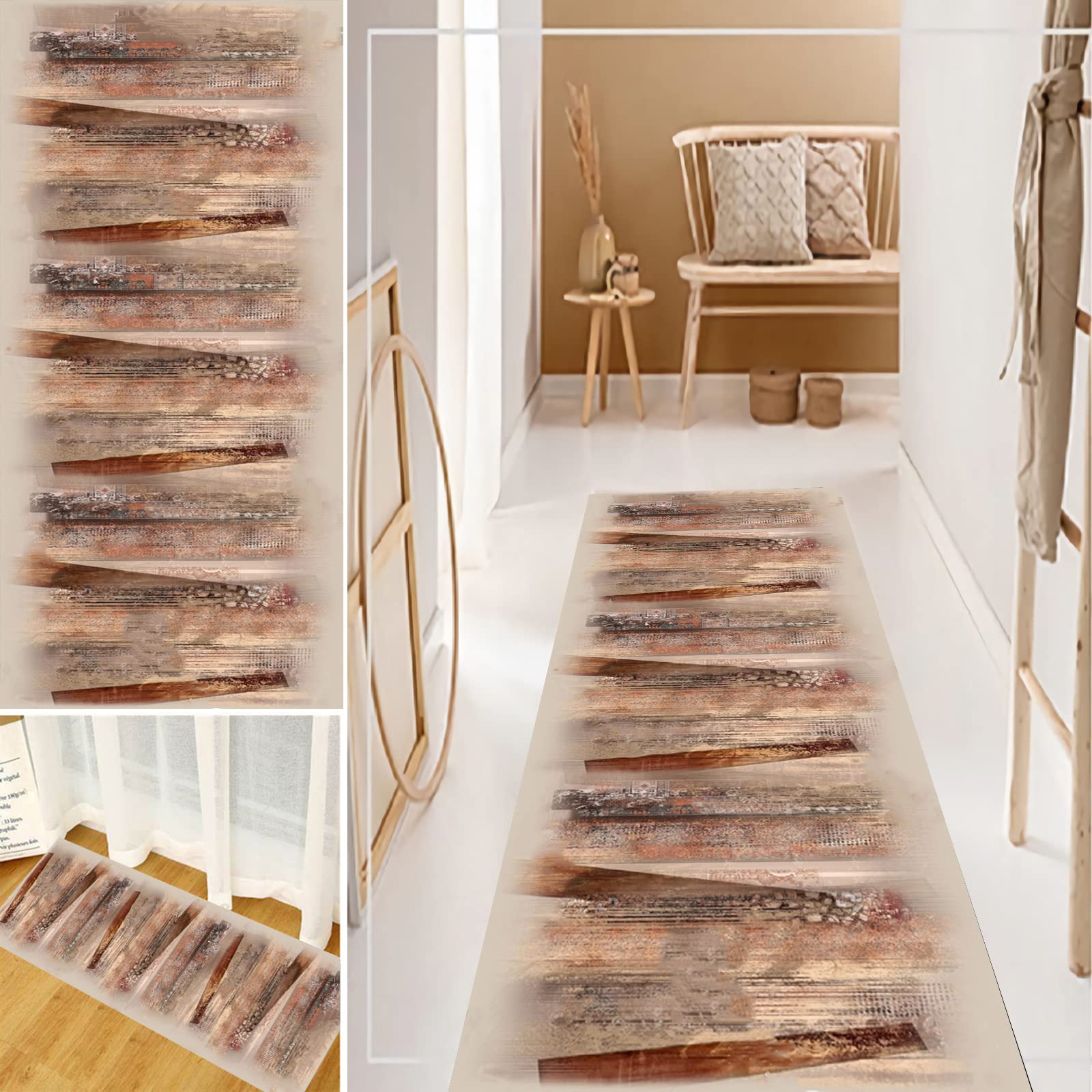 Non-Slip Hallway Runner Rug 3'x14'8