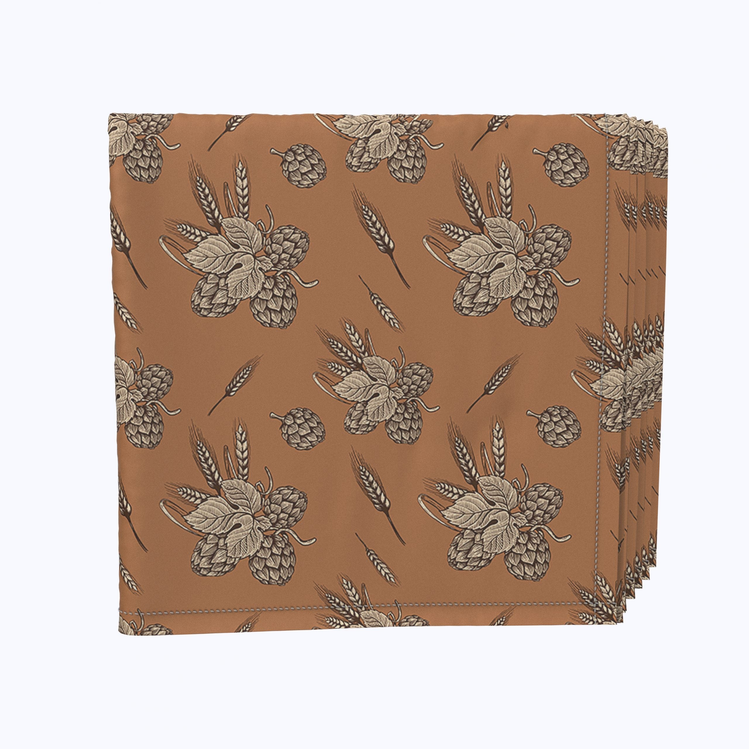 Premium Beer Hops & Wheat Patterned Paper Napkins - 100% Biodegradable for Parties, BBQs, and Pub Gatherings