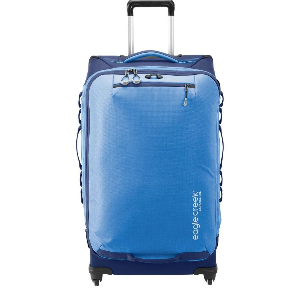 Eagle Creek Expanse 4 Wheel 75cm Large Spinner Luggage - Durable Expandable Suitcase for Travel, Pilot Blue | Perfect for International Flights, Business Trips & Family Vacations