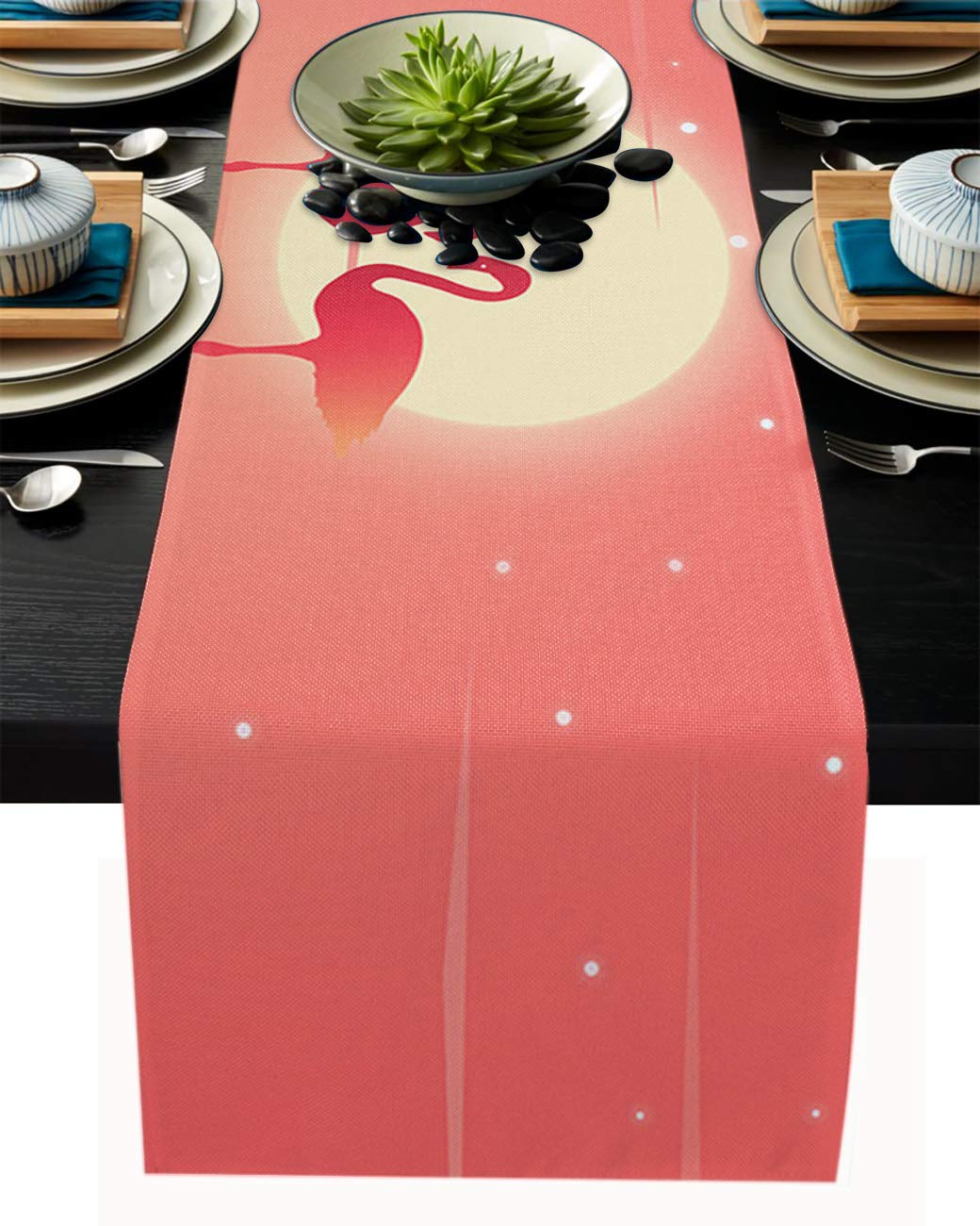 120-Inch Cotton Linen Table Runner - Elegant Decorative Dining Table Scarf for Kitchen, Bedroom Dresser & Valentine's Day Decor | Perfect for Dinner Parties, Weddings & Home Styling