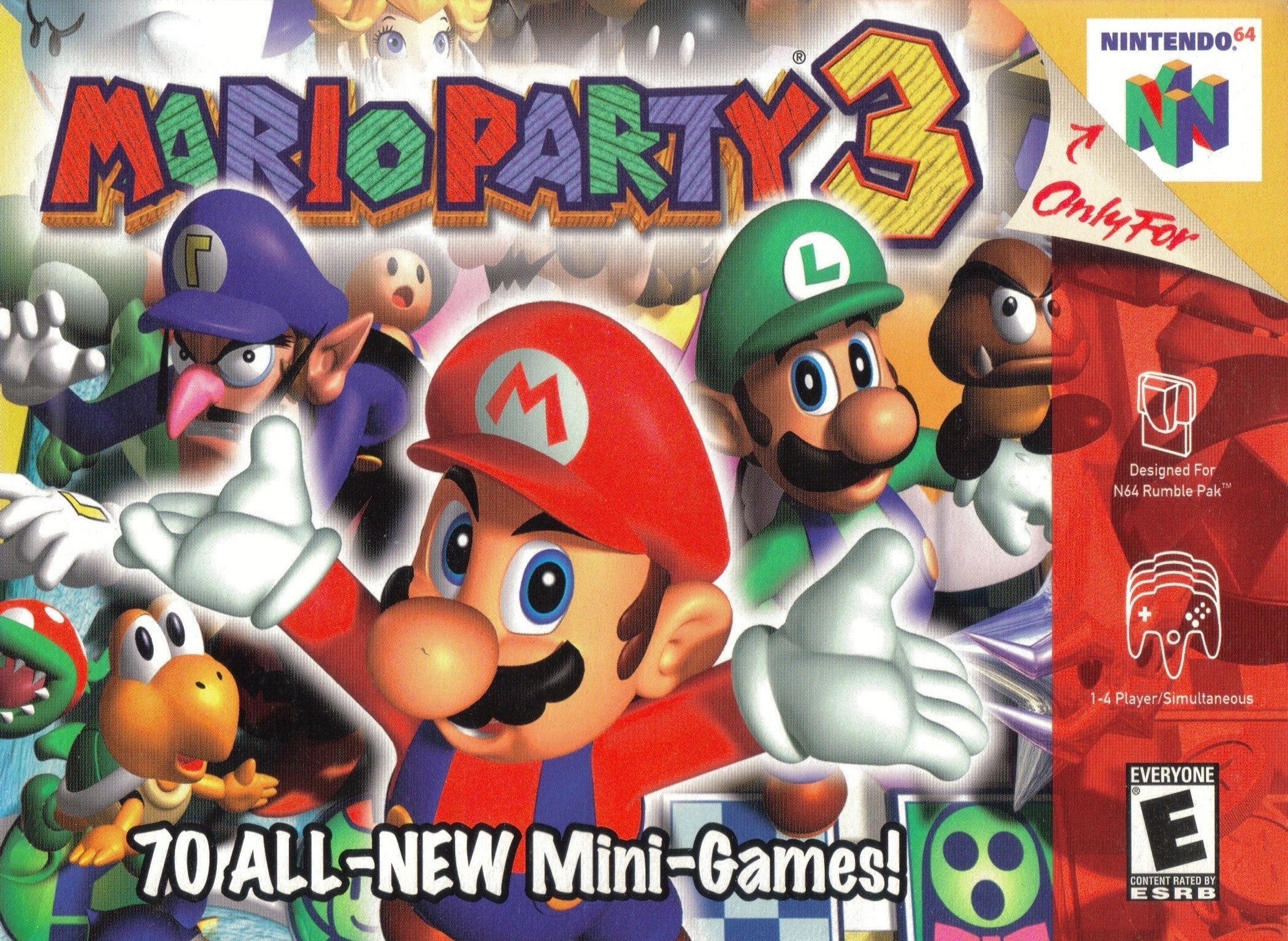 Used Mario Party 3 N64 Video Game - Classic Nintendo 64 Multiplayer Board Game - Perfect for Retro Gaming Nights & Collectors