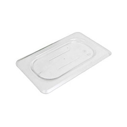 Cambro 90CWC135 Camwear Clear 1/9 Size Flat Food Pan Lid - Durable Plastic Cover for Commercial Food Storage & Catering