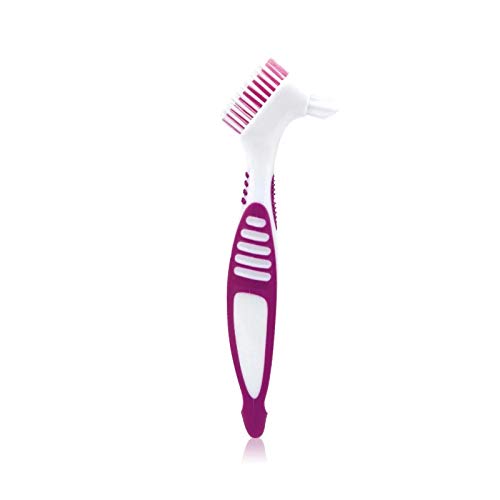 Anjetan 4PCS Denture Cleaning Brush Set - Portable Denture Accessories for Retainers & False Teeth - Perfect for Travel & Daily Oral Care