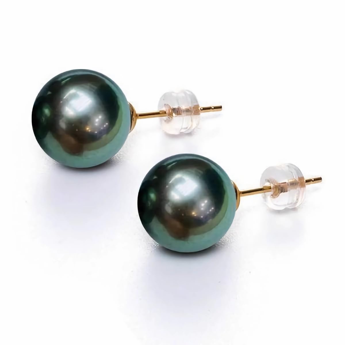 AAAA+ Grade Tahitian Black Pearl Earrings - 925 Silver & 18K Gold Plated Hypoallergenic Cultured Pearl Jewelry for Women | Perfect for Weddings, Parties & Special Occasions
