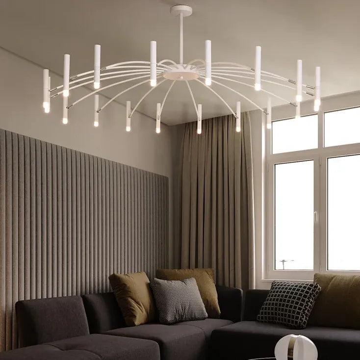 Modern LED Chandelier with Metal Finish - Energy Efficient Spot Lights for Dining Room, Bedroom & Living Room Ceiling Lighting