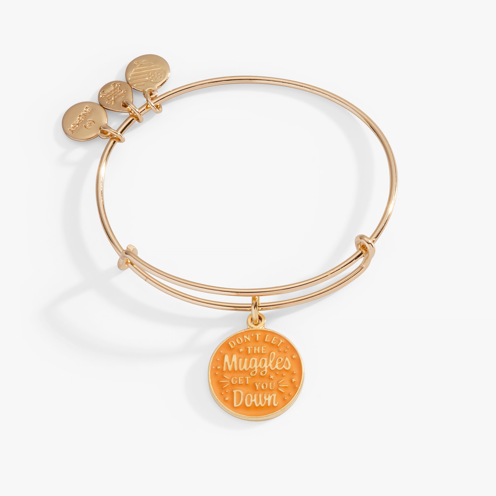 Harry Potter™ 'Don't Let The Muggles Get You Down' Charm Bangle Bracelet - Official Wizarding World Jewelry - Perfect for Cosplay, Halloween & Harry Potter Fans