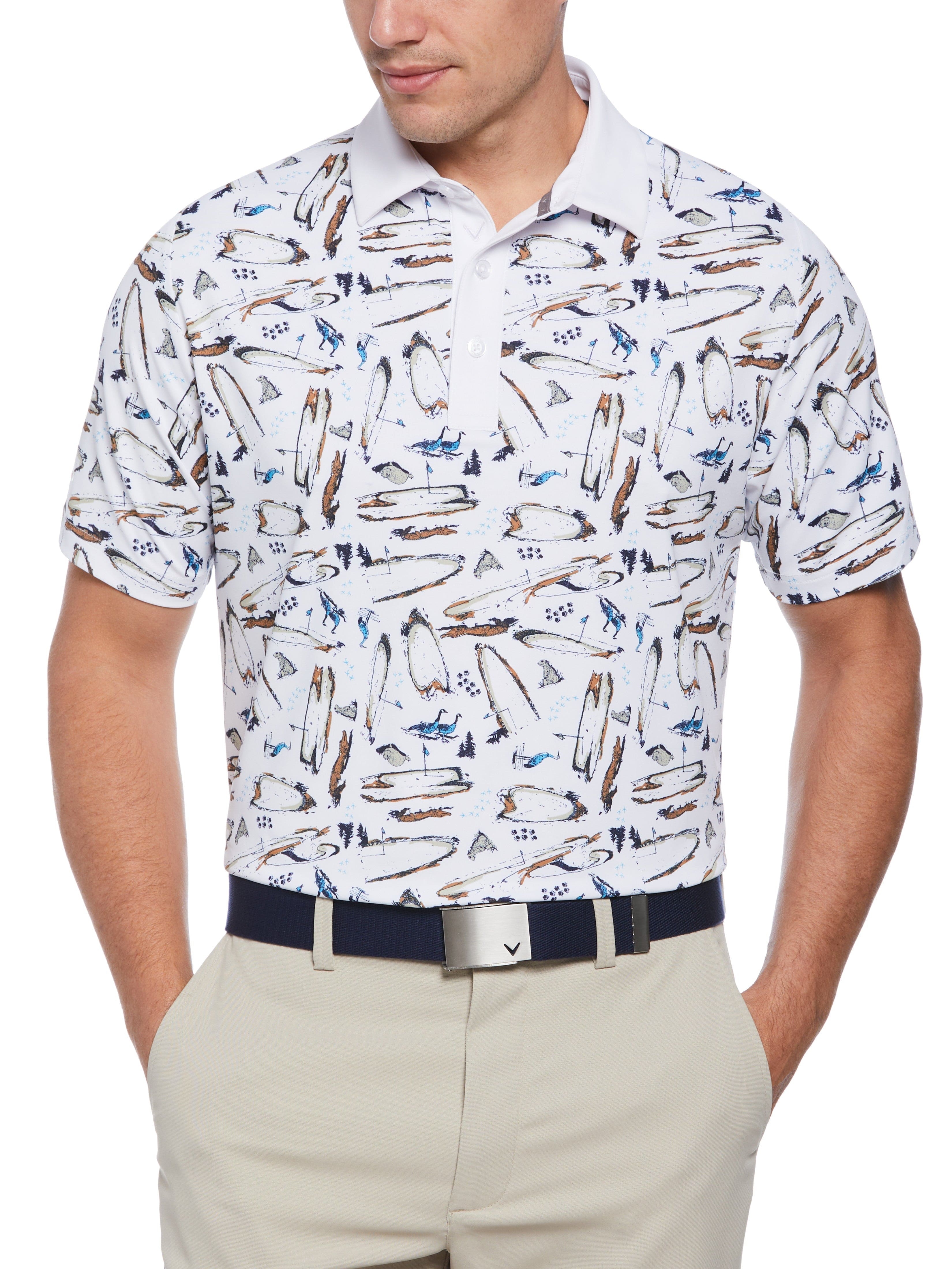 Men's Stylish Golf Polo Shirt with Fun Critter Print - Perfect for Golf Courses, Casual Wear & Outdoor Activities