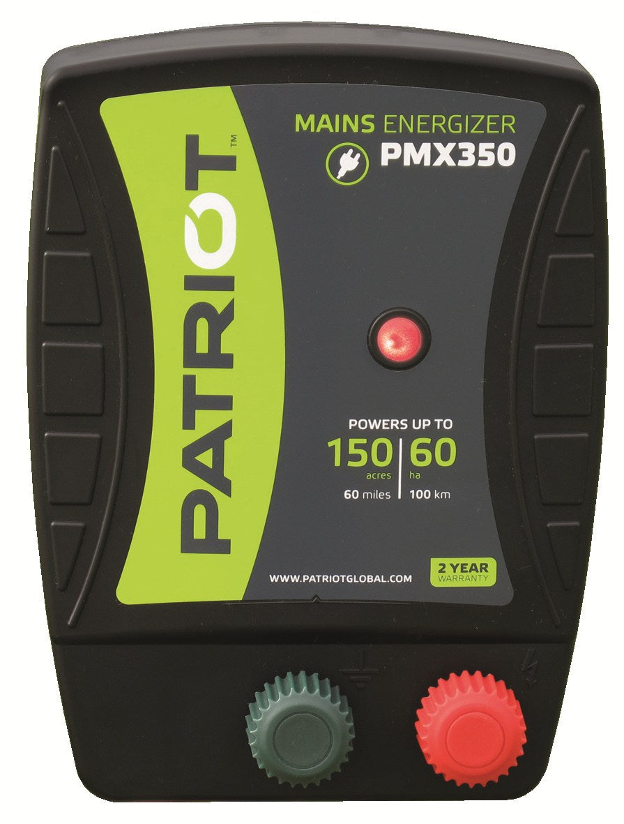 Patriot PMX350 Electric Fence Energizer - 3.5 Joule High Power AC Charger for Livestock & Farm Security | Perfect for Cattle, Horses & Agricultural Protection