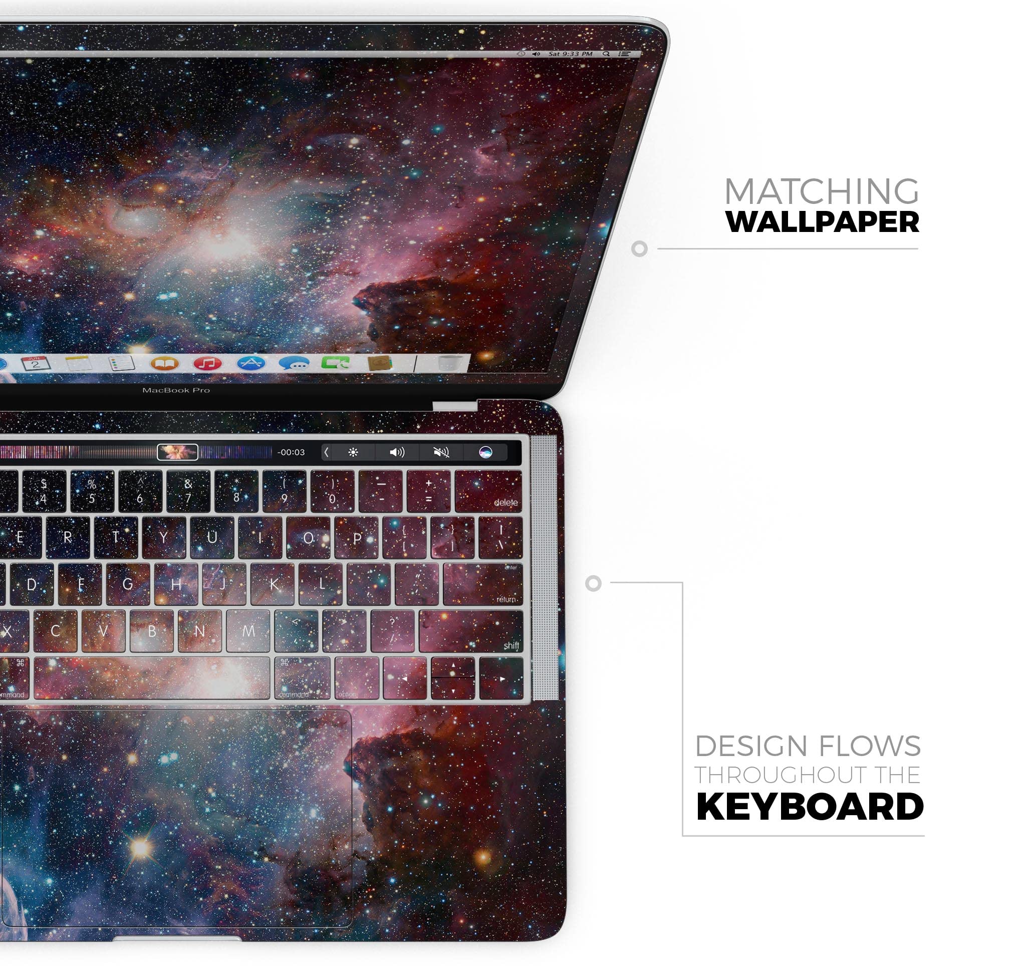 Neon Supernova Space Explosion V2 Full-Body Protective Skin for MacBook Air 13