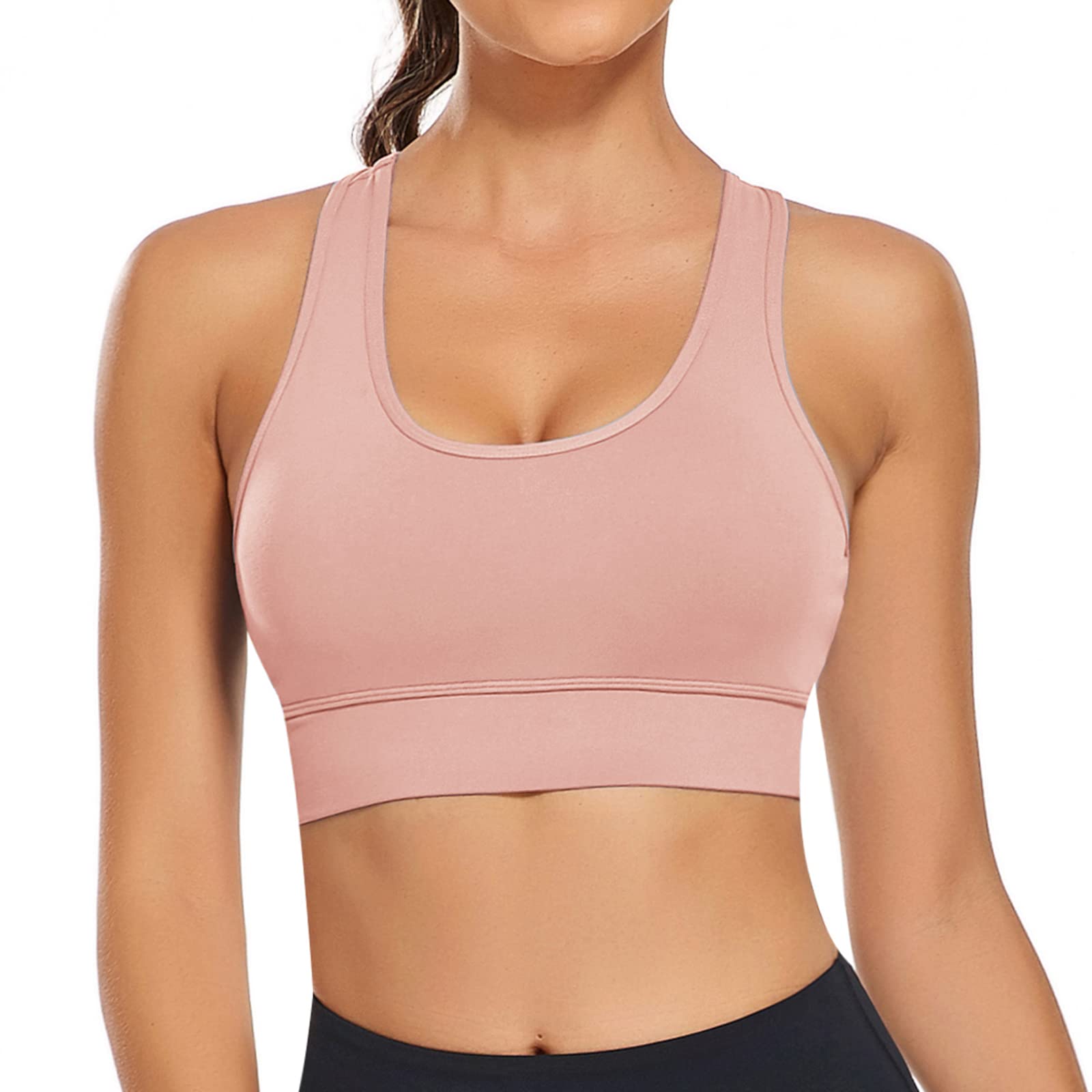 Litthing Women's Sports Bras - Padded Racerback Workout Bra, Breathable Activewear Tank Top for Yoga, Running & Gym | High Support Fitness Apparel