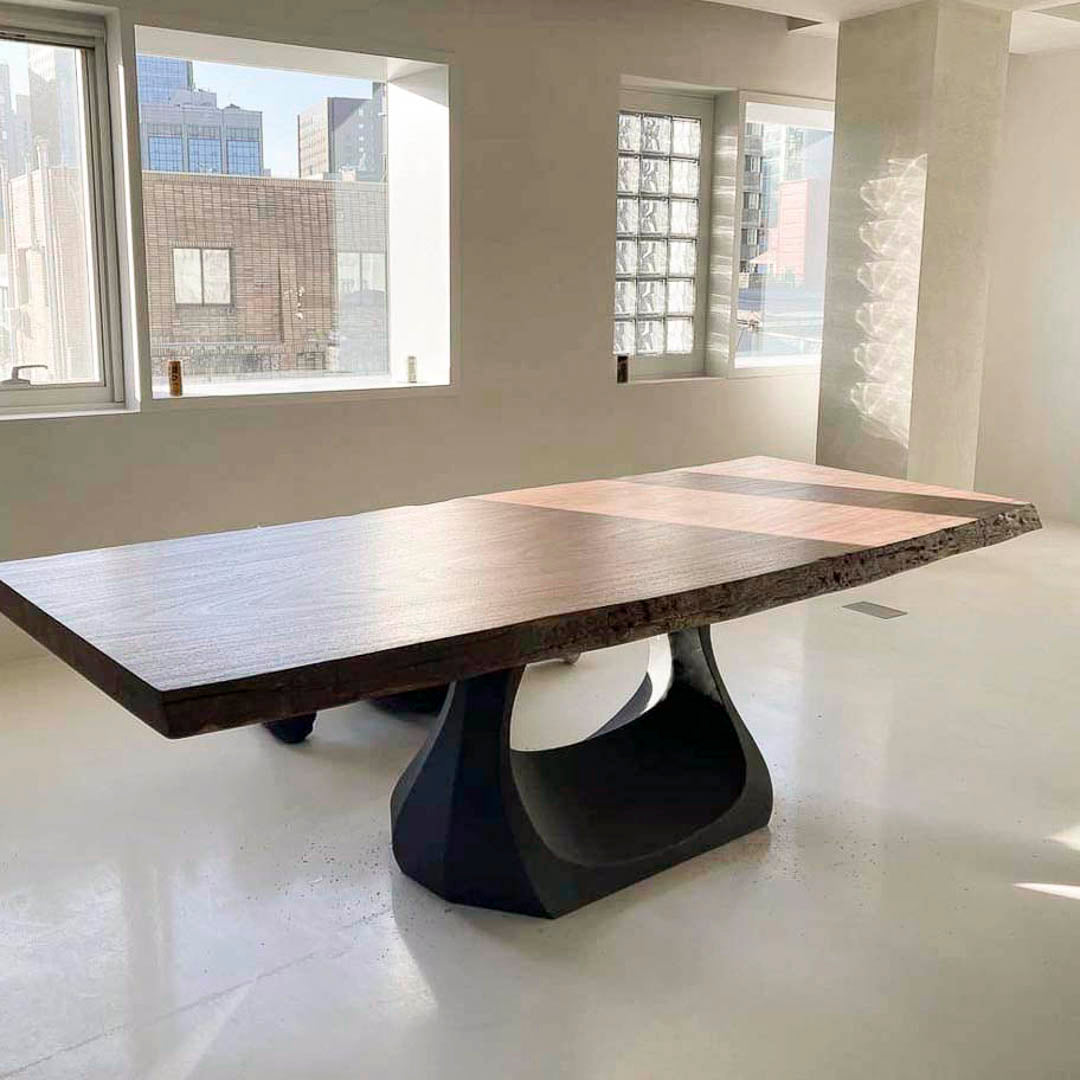 Heavy Duty Metal Dining Table Base 302 Uilani 28H Pedestal Stand - Sturdy Support for Restaurant, Cafe, and Home Dining Tables