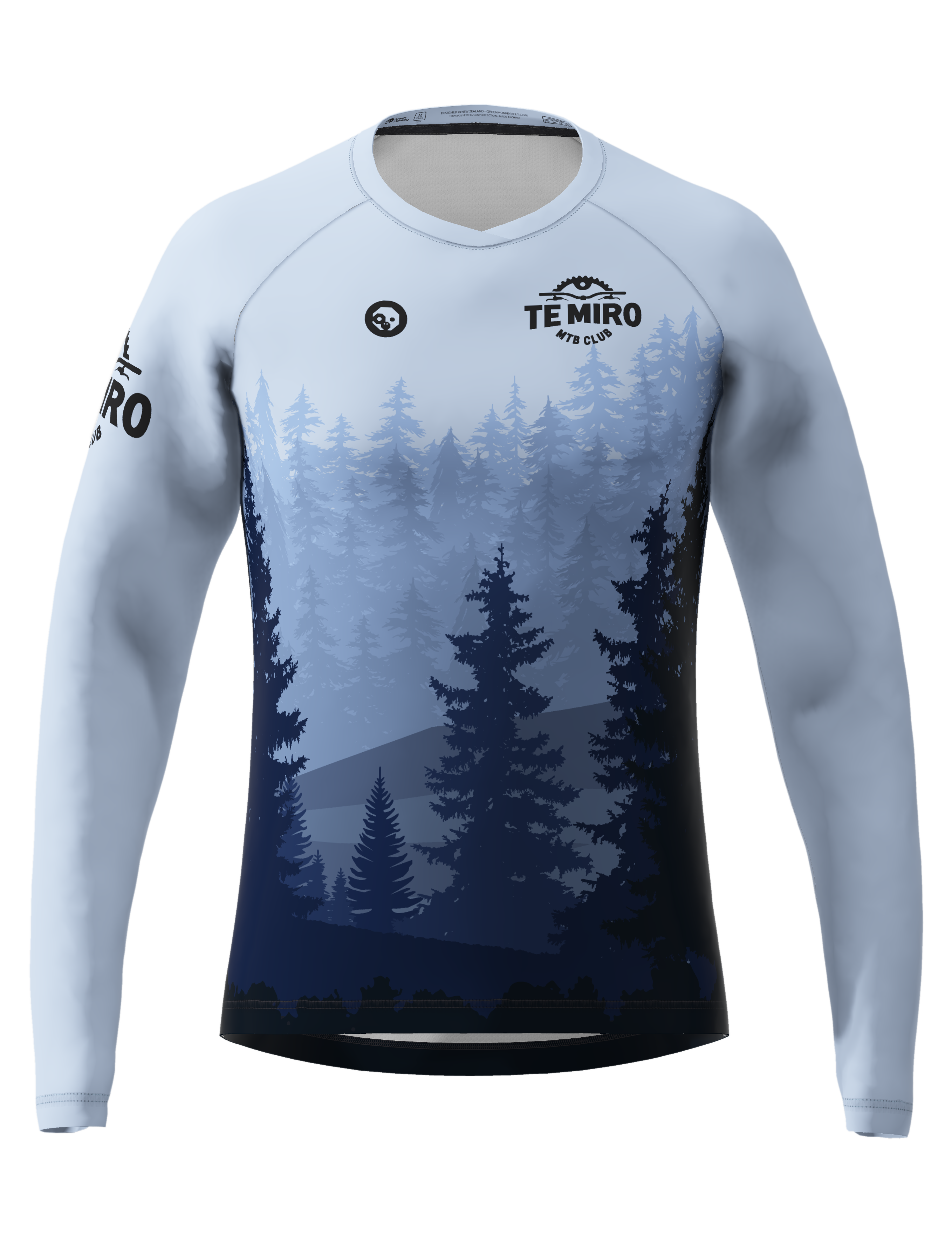 TE MIRO MTB Club Men's Long Sleeve Trail Jersey - Breathable Cycling Shirt for Mountain Biking & Outdoor Adventures - Perfect for Trail Riding, Hiking & Camping