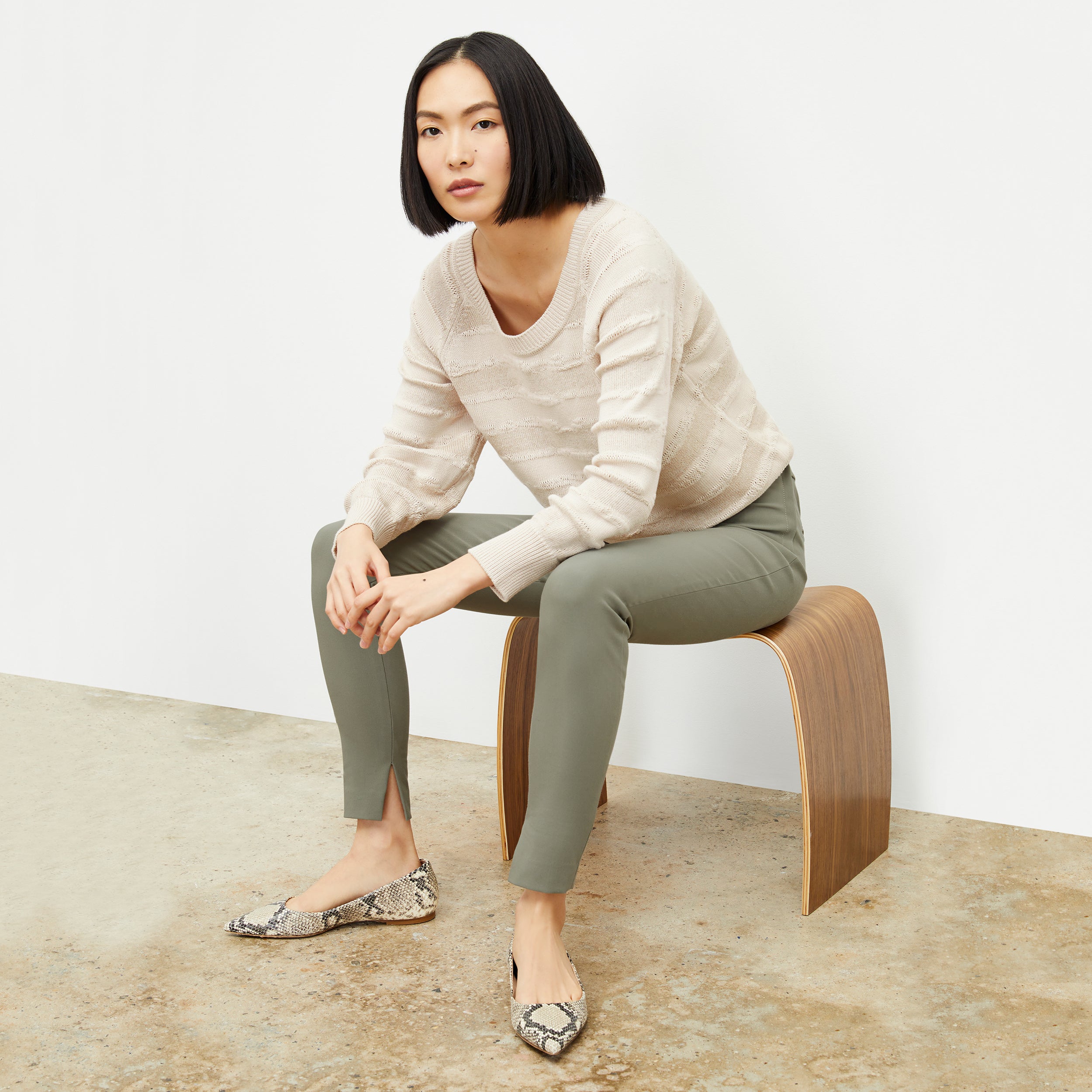Skinny Foster PowerStretch Pants in Thyme - Comfortable & Stretchy Women's Activewear for Yoga, Running & Outdoor Adventures