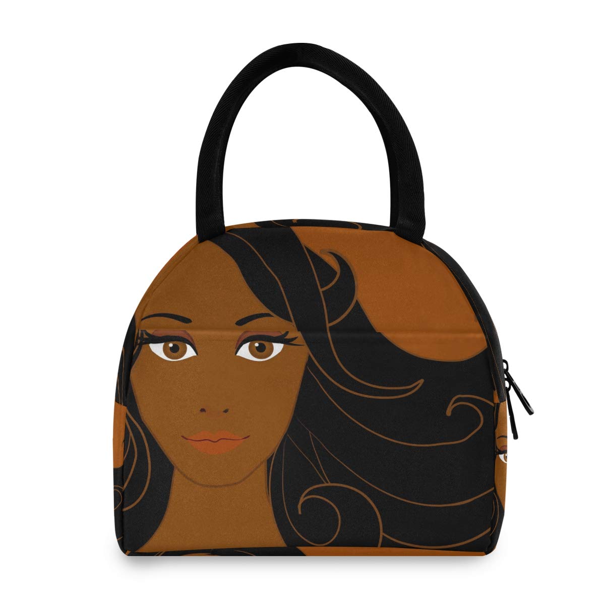 Insulated Lunch Box for Women - African American Themed Cooler Tote Bag for Work, School & Picnics | Stylish & Durable Lunch Bag