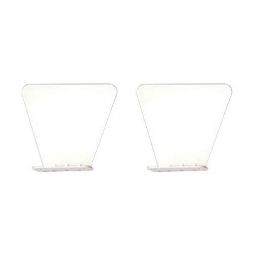 2-Pack Stainless Steel Invisible Floating Bookshelf - Modern Wall-Mounted Book Holder for Home & Office Decor (White) - Perfect for Living Room, Bedroom & Study Spaces