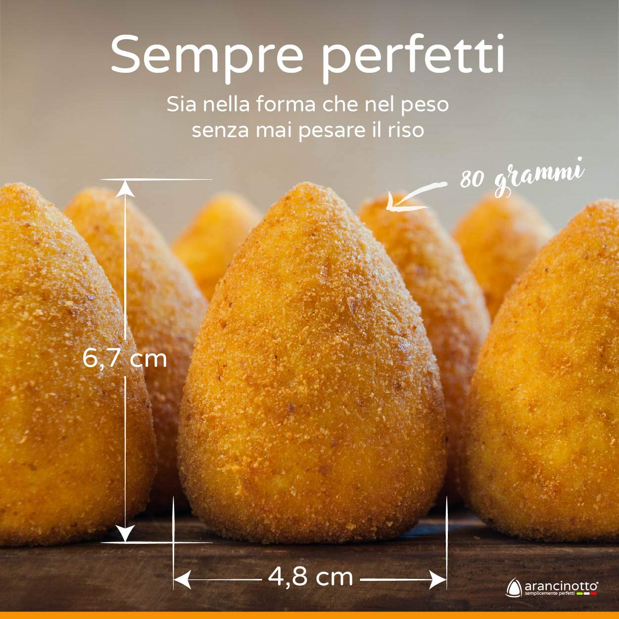 Original Sicilian Arancini Maker - Handcrafted in Sicily for Perfect 80g Pointed Arancini | Ideal for Home Cooking, Italian Restaurants & Food Gifts