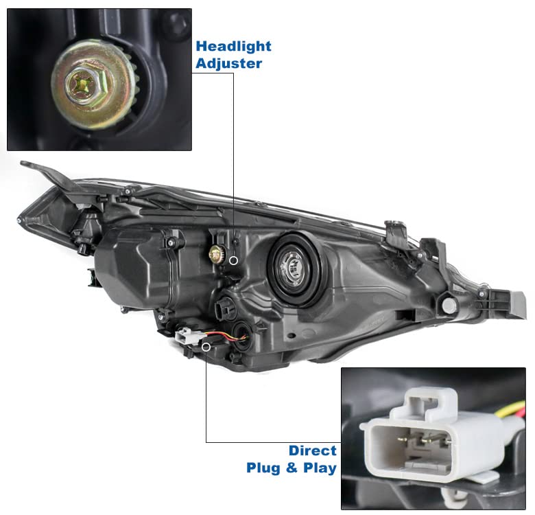 Replacement LED Headlight Headlamp for 2014-2016 Toyota Corolla - Driver Side - Bright & Durable - Perfect for Night Driving & Off-Road Adventures