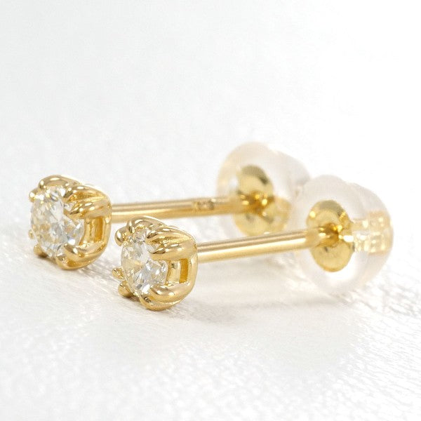 18K Yellow Gold Diamond Stud Earrings for Women - Elegant & Timeless Jewelry Gift for Anniversary, Wedding, or Special Occasions