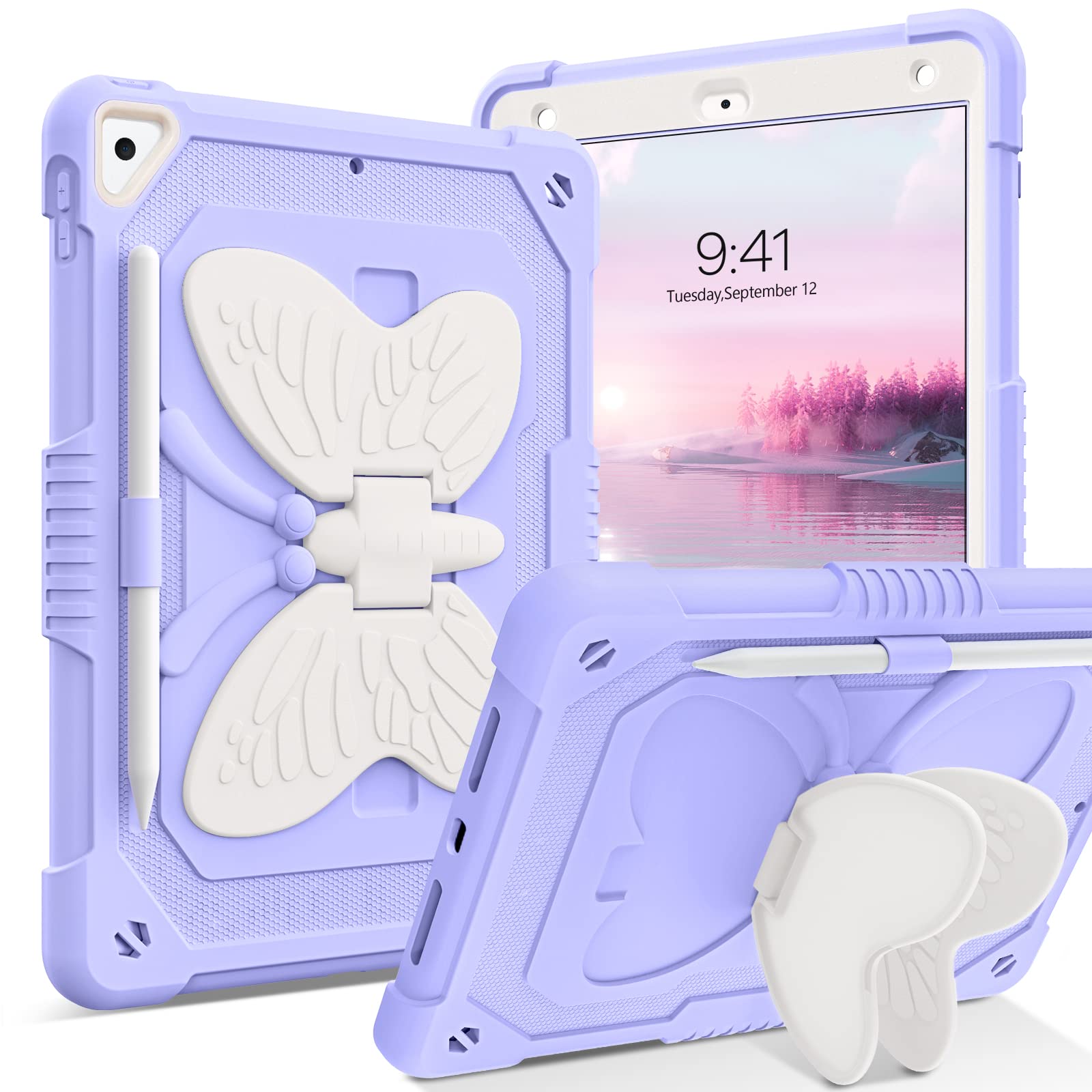 GUAGUA Shockproof Kids iPad Case - Compatible with iPad Air 2, iPad 5th/6th Gen (2017/2018) & iPad Pro 9.7