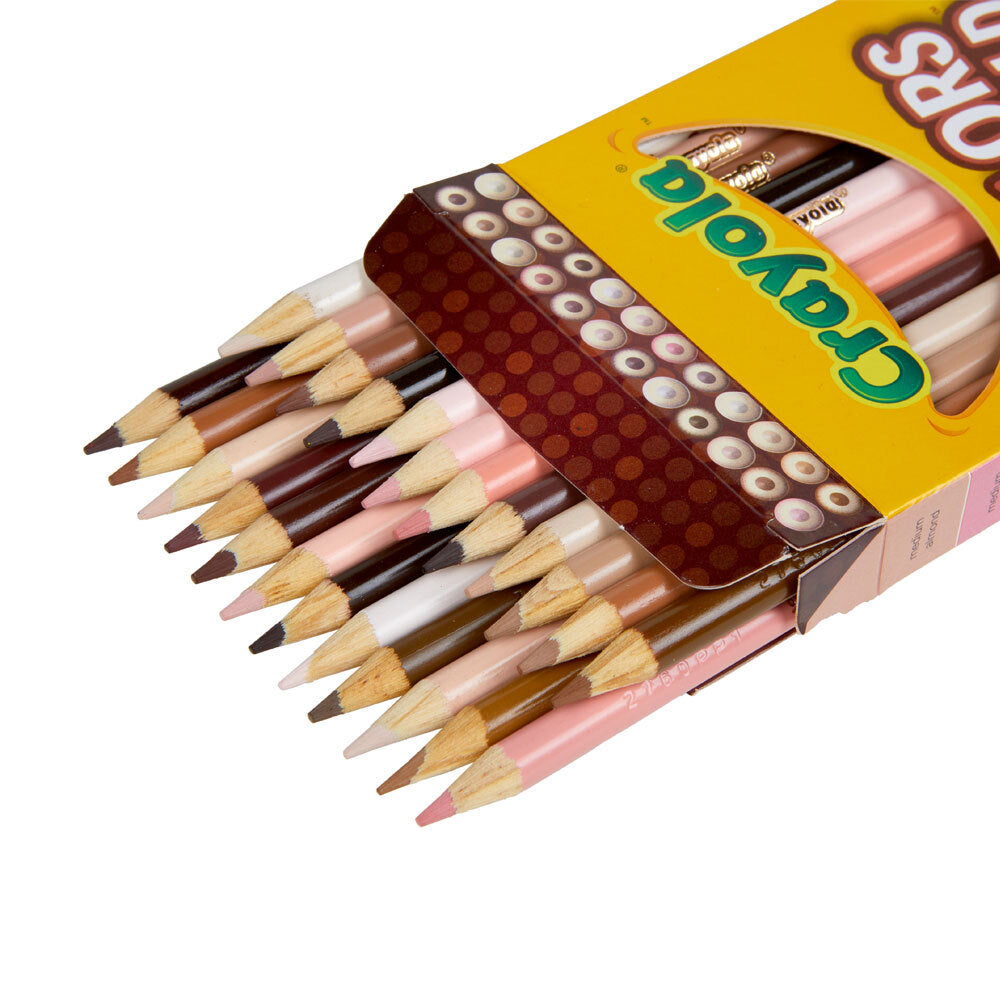 24-Piece Crayola Colors of The World Colored Pencils Set for Kids Ages 3+ - Perfect for School, Art Projects & Creative Drawing Activities