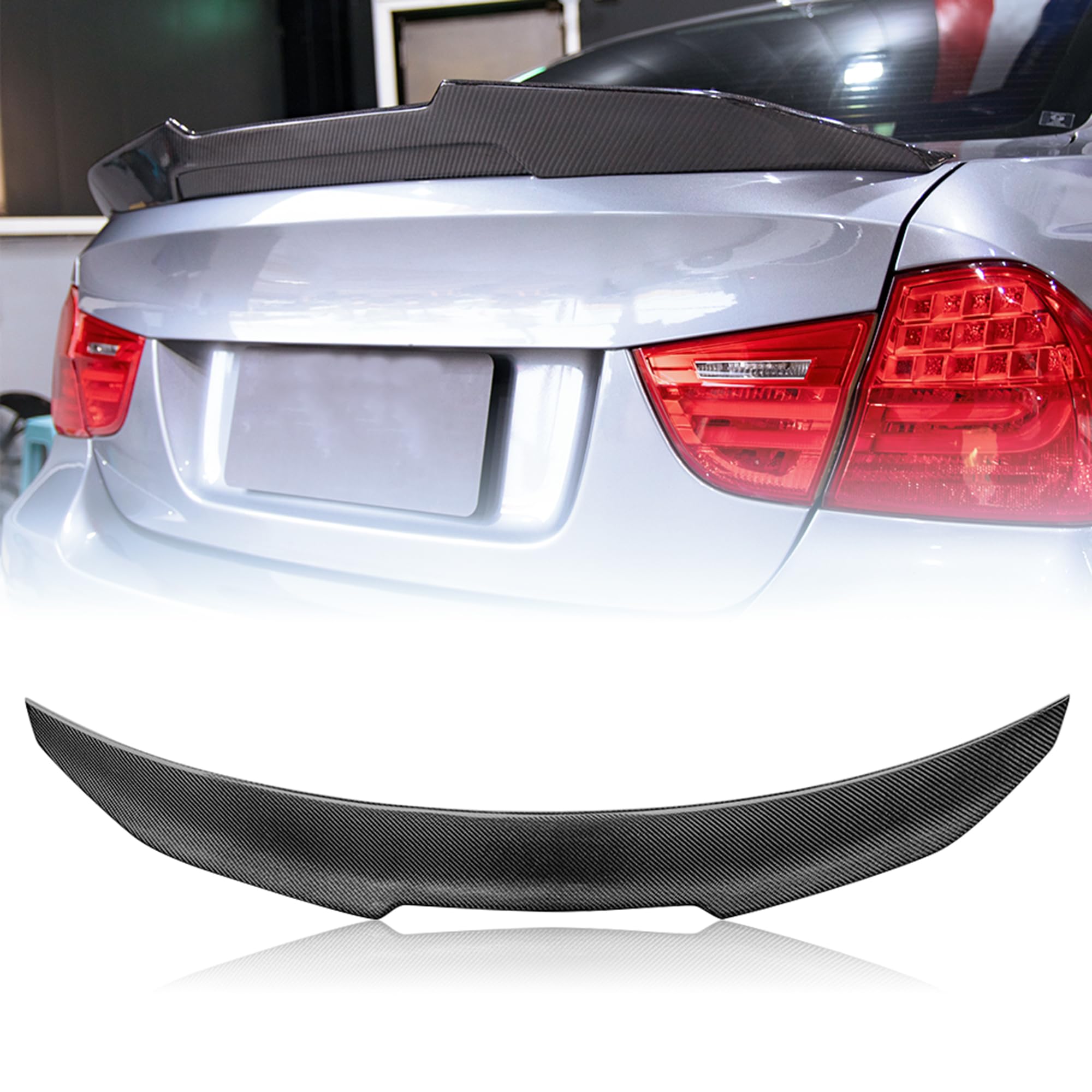 High-Performance Real Carbon Fiber Trunk Spoiler for BMW 3 Series E90 Sedan & E90 M3 (2005-2012) - Lightweight Aerodynamic Upgrade for Enhanced Style and Performance