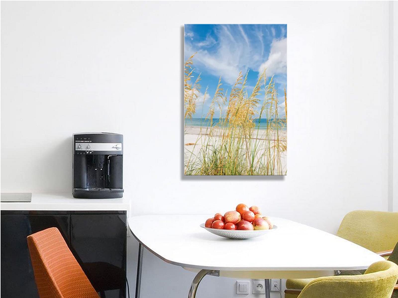 TIMUBA Beach Canvas Wall Art - St Pete Beach Seascape Ocean Painting, Framed Ready to Hang Wall Decor (28