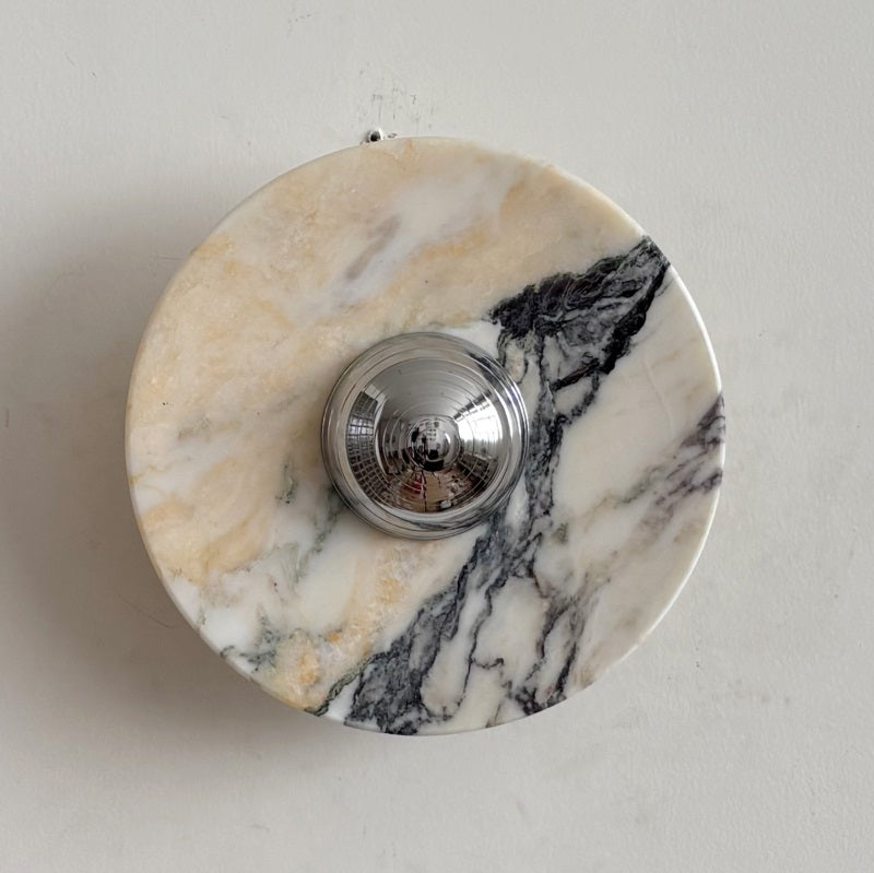 Calacatta Marble Wall Sconce Light - Modern Gold Finish Bathroom Vanity Lighting for Bedroom, Hallway & Living Room Decor