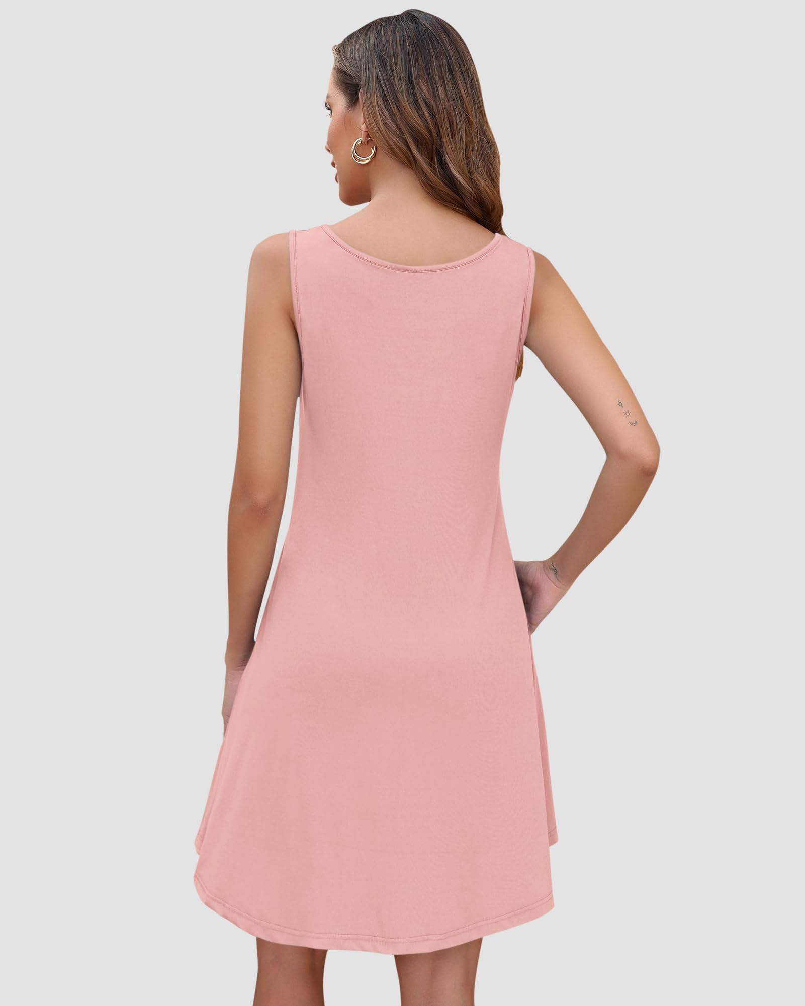 Women's Casual Sleeveless Sundress - Flowy Summer Dress with Pockets, Beach Cover Up, Party & Vacation Outfit