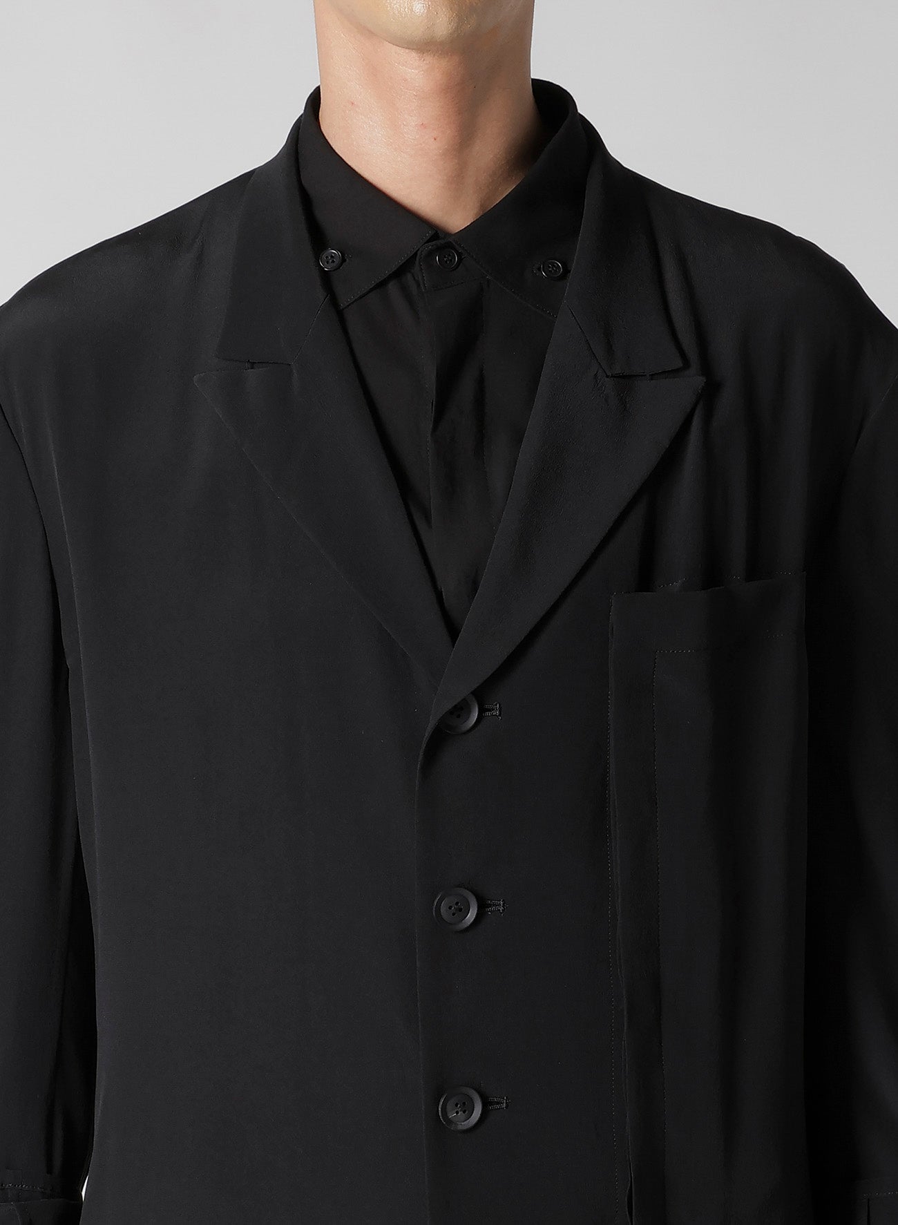 16M Crepe de Chine Asymmetrical Jacket - Lightweight Womens Blazer for Office, Evening & Special Occasions