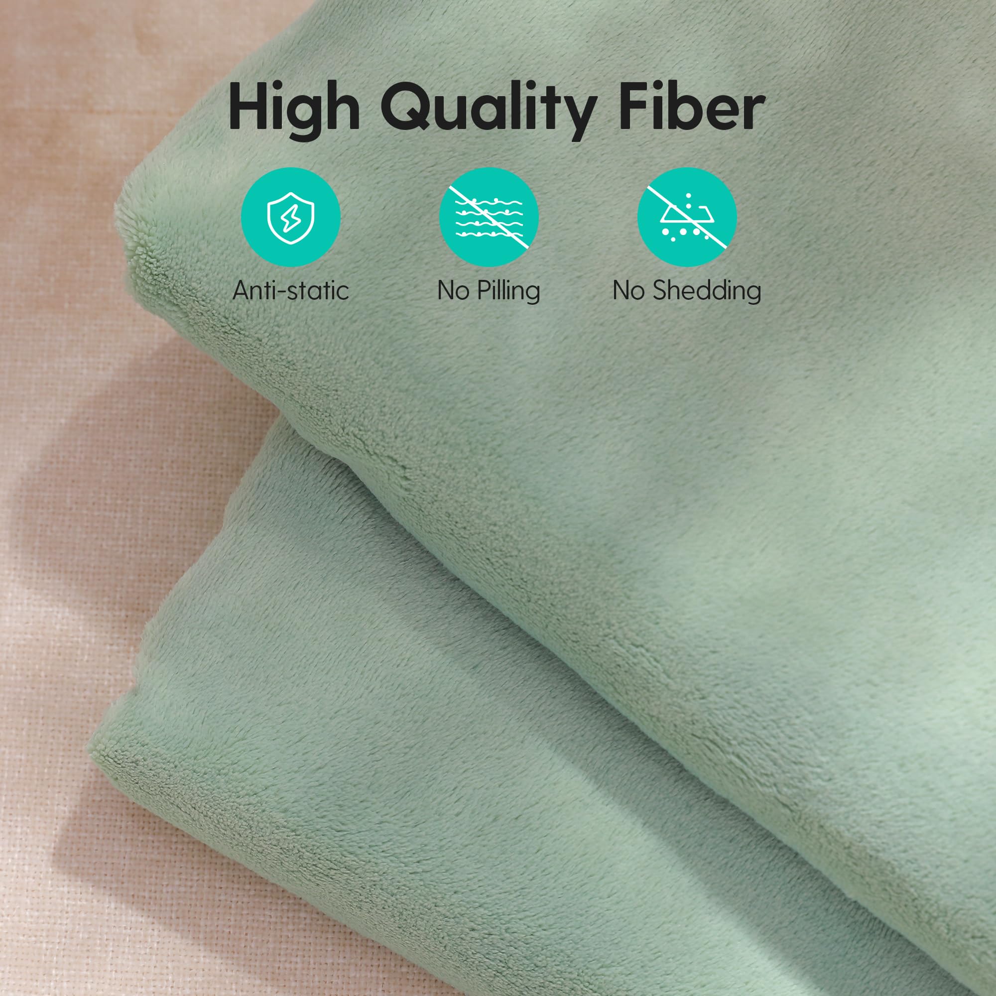 Ultra Soft Fleece Baby Blankets for Boys & Girls - 40x40 Inch Cozy Square Blanket, Lightweight Toddler & Newborn Receiving Blanket for Crib, Stroller & Nursery - Neutral Green - Perfect for Swaddling, Playtime & Travel