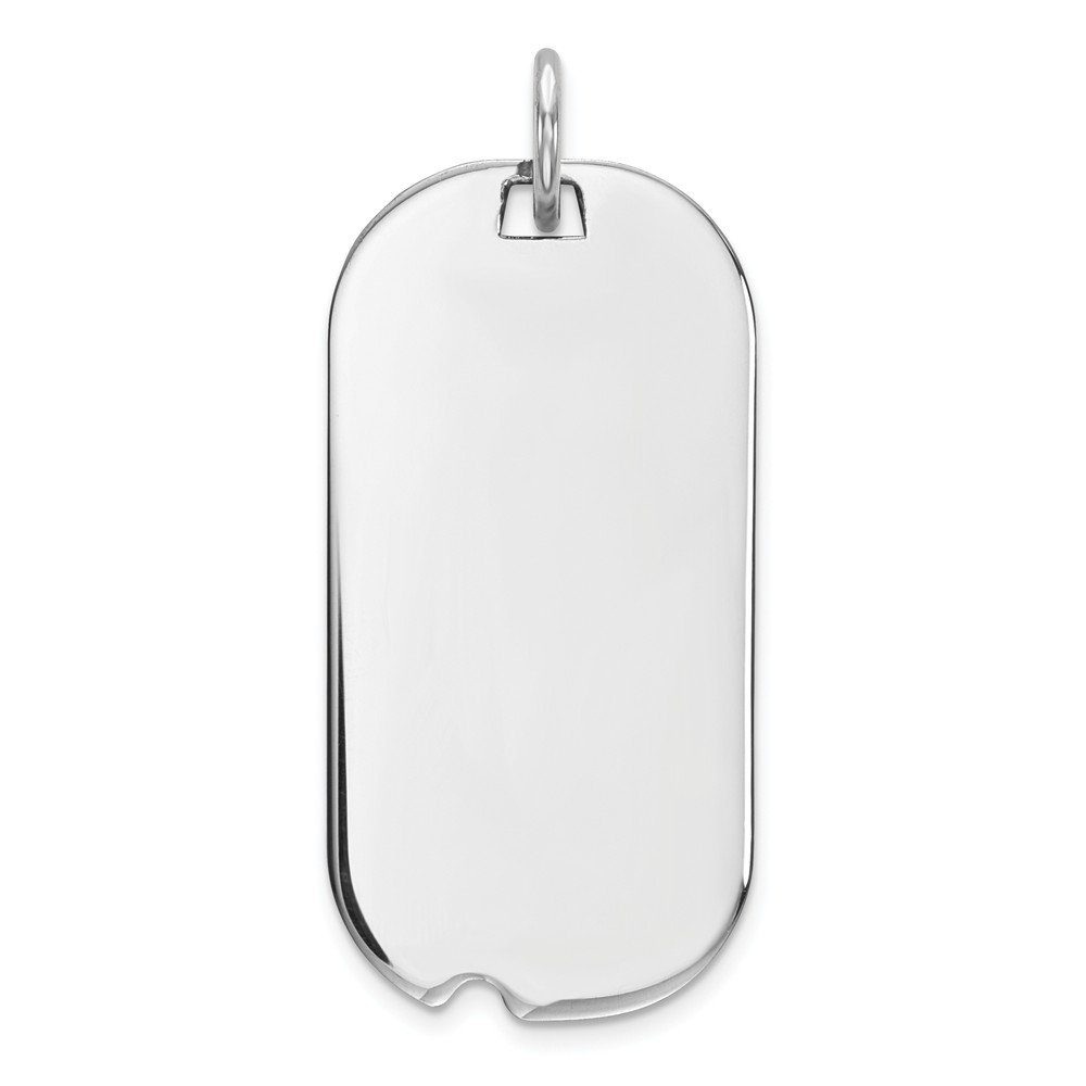 Personalized Sterling Silver Engraveable Dog Tag - Polished Front & Satin Back Disc Charm for Pet ID, Memorial Jewelry & Keepsakes | Perfect for Pet Lovers, Military & Memorial Gifts