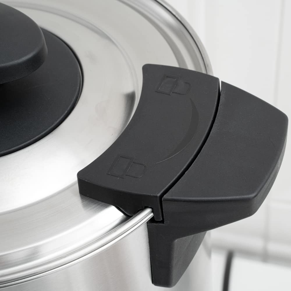 Restaurantware Restpresso 3 Gallon Commercial Coffee Dispenser - 120V/1000W Stainless Steel Hot Water Urn with Adjustable Thermostat & No-Drip Spigot - Large Double-Wall Coffee Maker for Cafes, Offices & Catering Events (Serves 67 Cups, Silver 13/0 Stainless Steel)