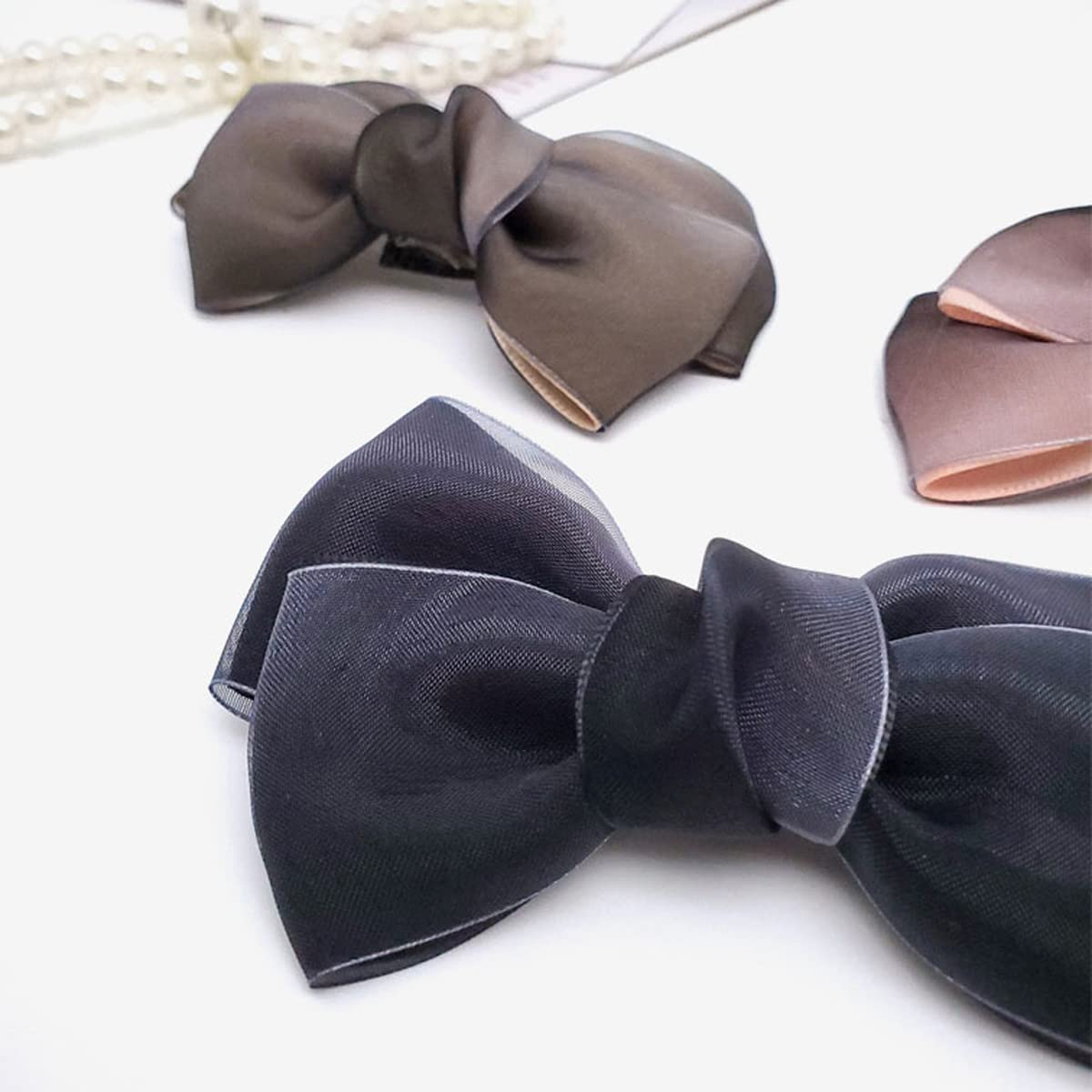 Elegant Detachable Organza Bow Shoe Clips for Women & Girls - Wedding, Party, Pumps, Hat & Bag Accessories (2-Piece Set) - Perfect for Bridal Shoes, Prom, and Special Occasions