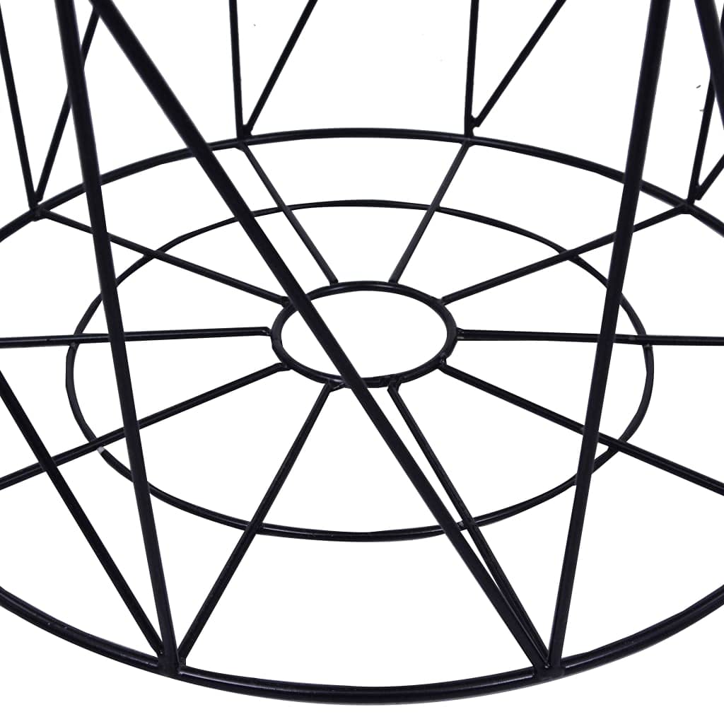 SKM Modern Round Coffee Table Black 18.5 Inch Diameter - Perfect for Living Room, Lounge & Small Spaces
