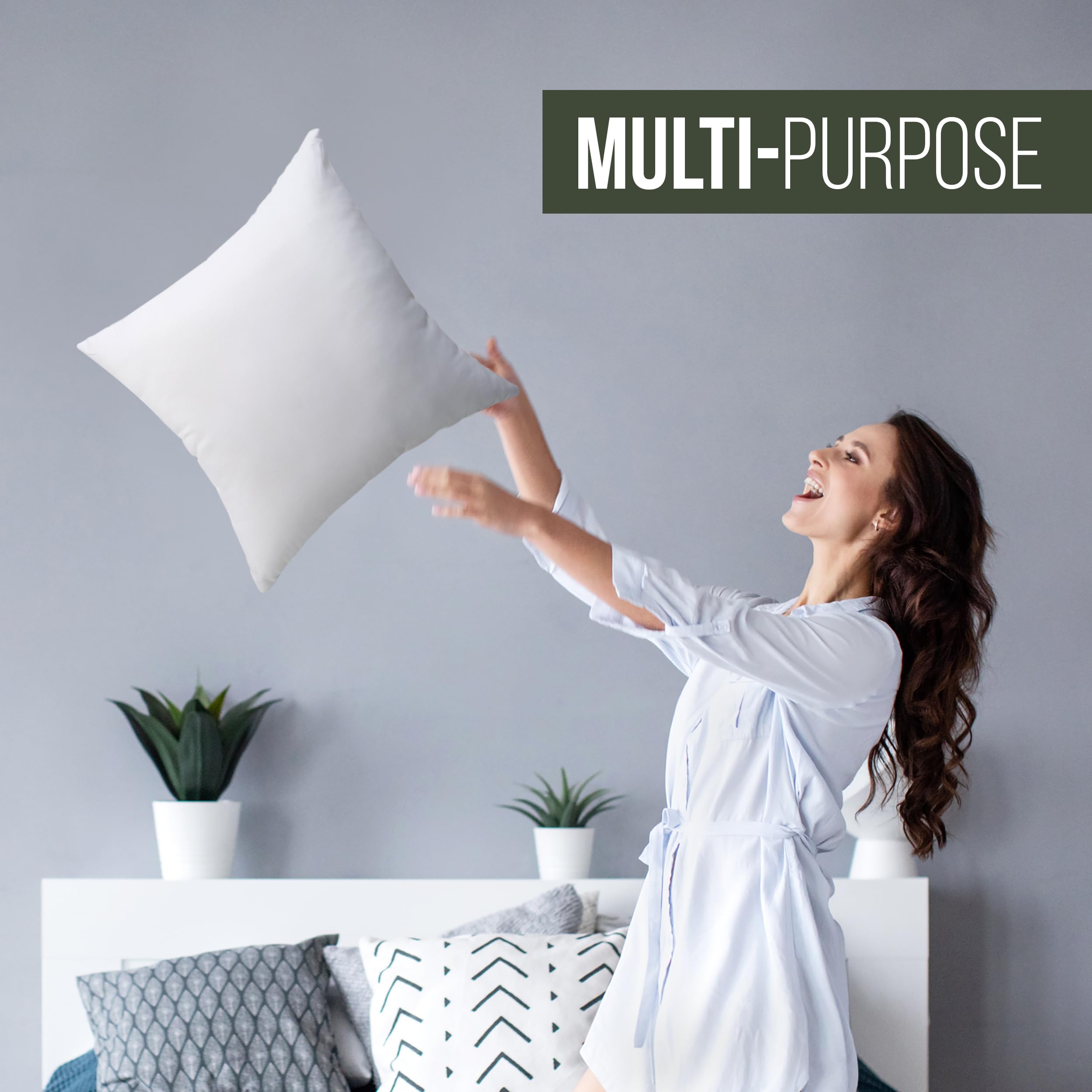 Utopia Bedding Decorative Throw Pillows Set of 1 - 20x20 Inches Soft Square Couch Pillows for Sofa, Bed & Home Decor - Perfect for Living Room, Bedroom & Dorm Room