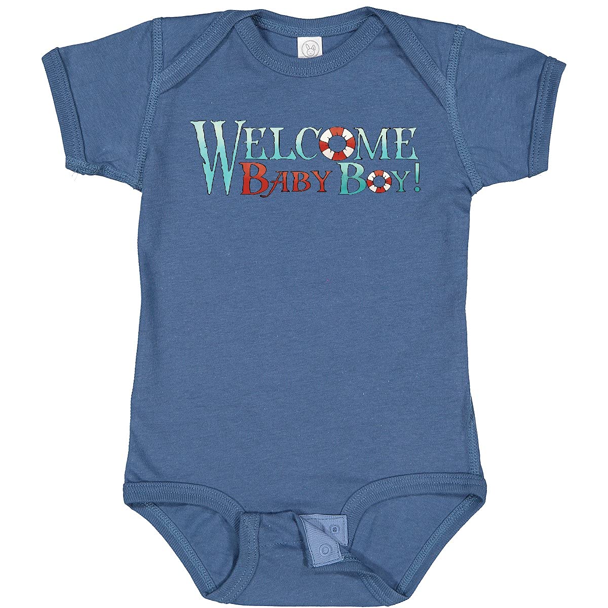 Inktastic Nautical Welcome Baby Boy Bodysuit - Cute Newborn Outfit for Baby Showers, Christenings & Photo Shoots | Soft Cotton Onesie for Boys 0-24 Months