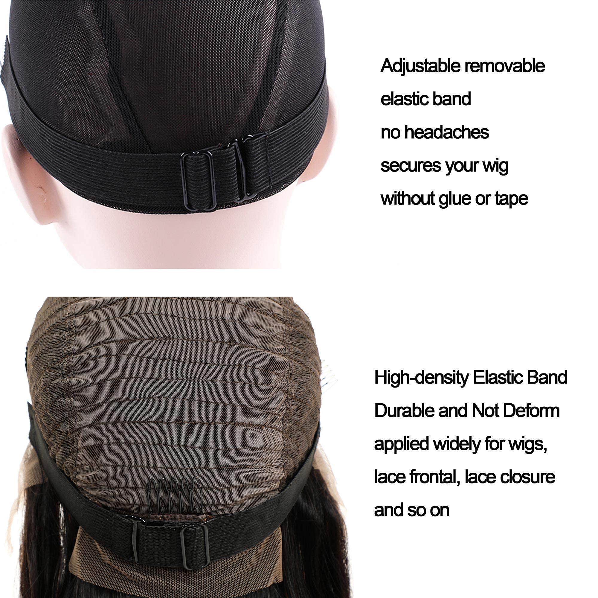 Adjustable Wig Elastic Band - 8Pcs Stretchable Hair Band for Wig Making, Sewing Wig Caps & Secure Fit - Perfect for DIY Wig Caps, Cosplay, Costume Accessories & Hairstyling