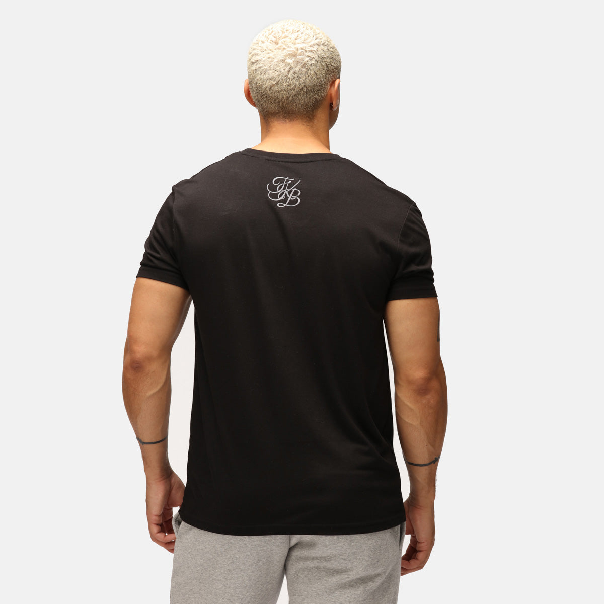 Premium TKB Men's Black Tri-Blend T-Shirt - Soft & Comfortable Cotton-Polyester-Spandex Tee for Casual Wear, Gym & Everyday Outfits
