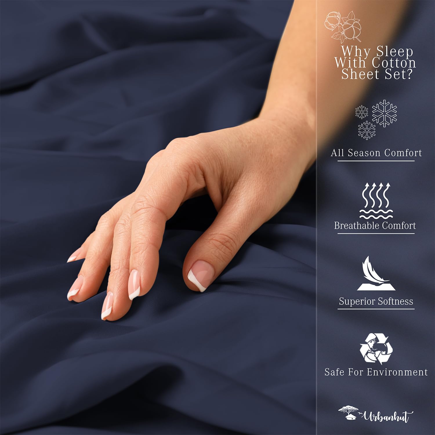 Premium 700 Thread Count Egyptian Cotton King Size Sheet Set - 4Pc Luxury Sateen Weave Bedding with 16