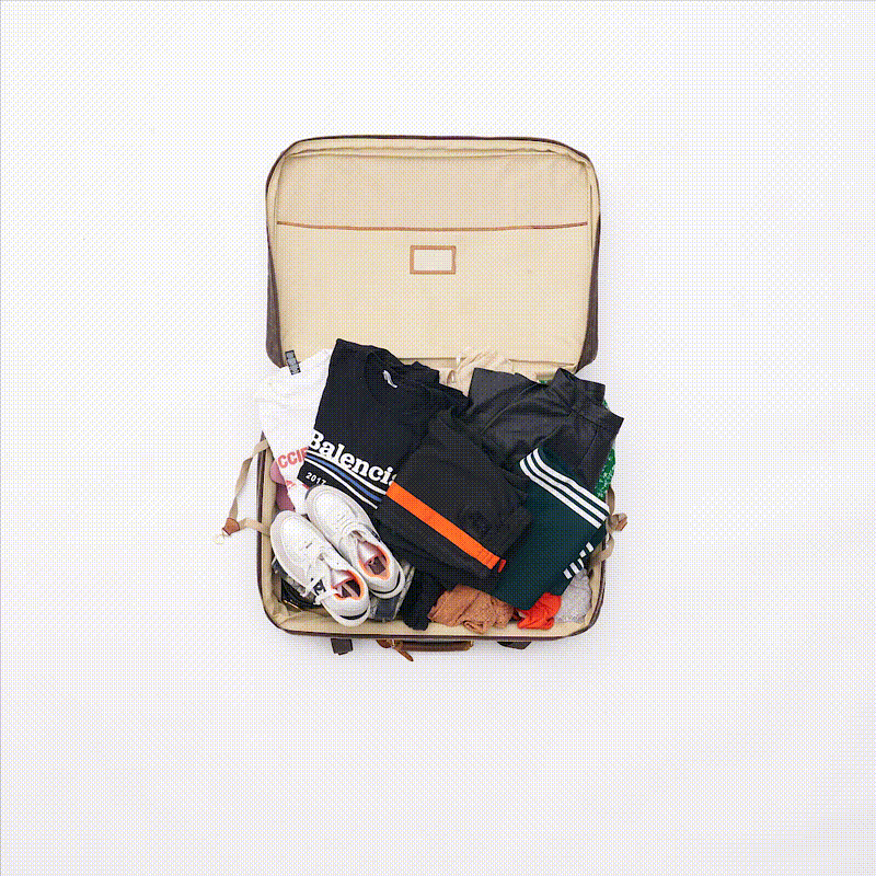 Premium Cotton Packing Cubes Set of 3 - Cream Color Printed Travel Organizers for Suitcases, Backpacks & Closet Storage | Perfect for Vacation, Business Trips & Home Organization